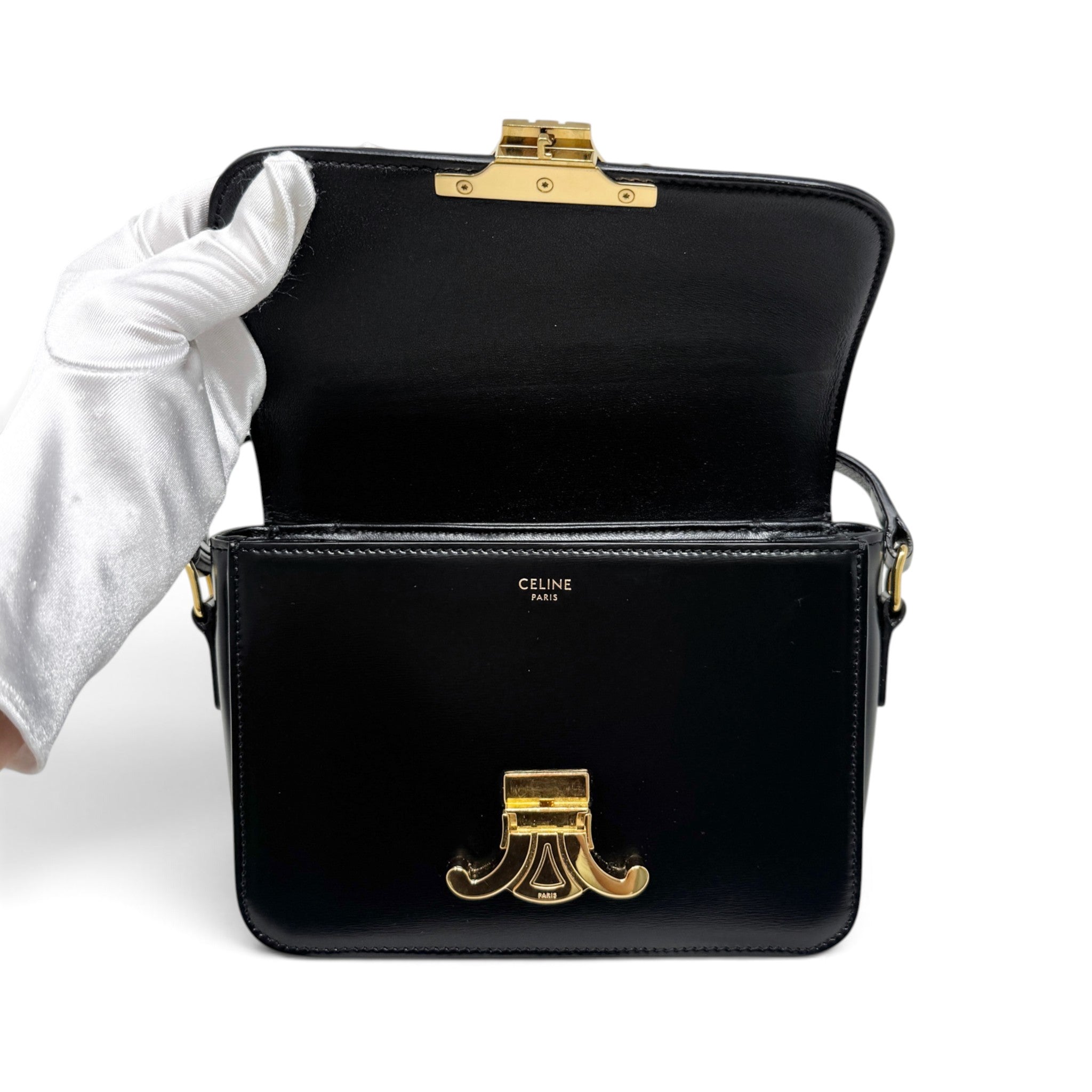 Celine Black Teen Triomphe Bag