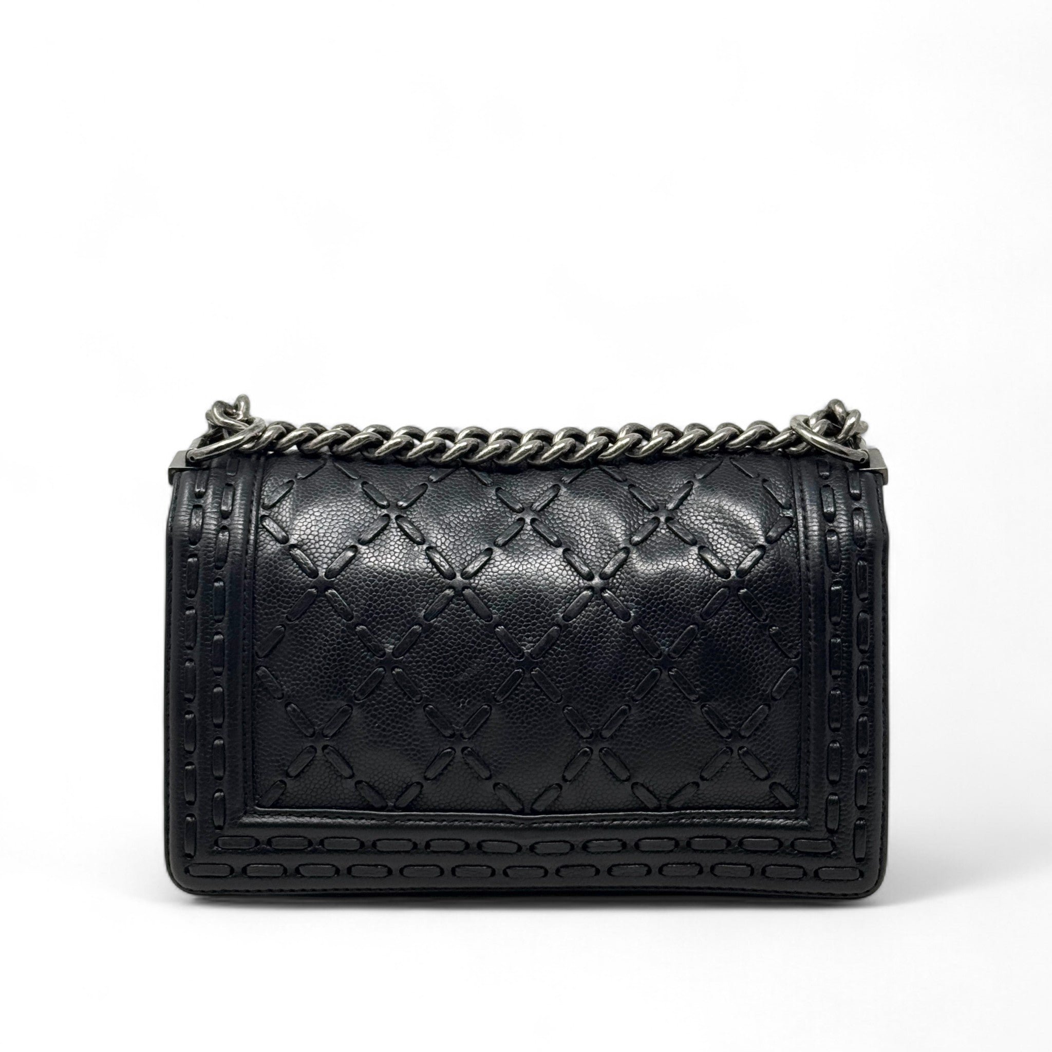 Chanel Black Medium Whipstitch Boy Bag