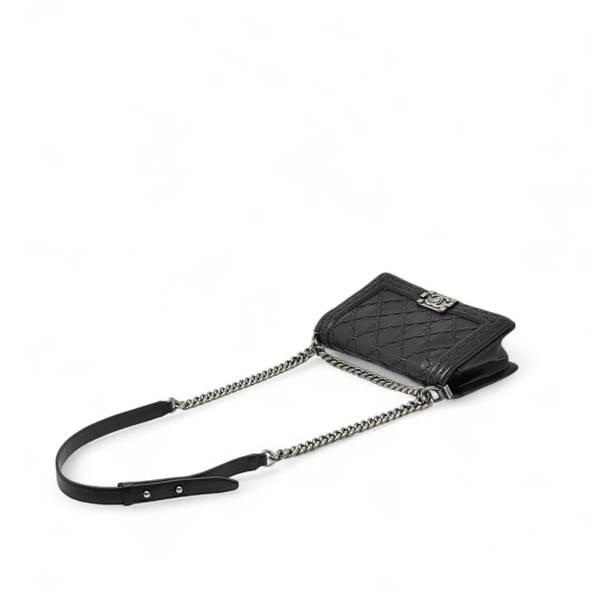 Chanel Black Medium Whipstitch Boy Bag