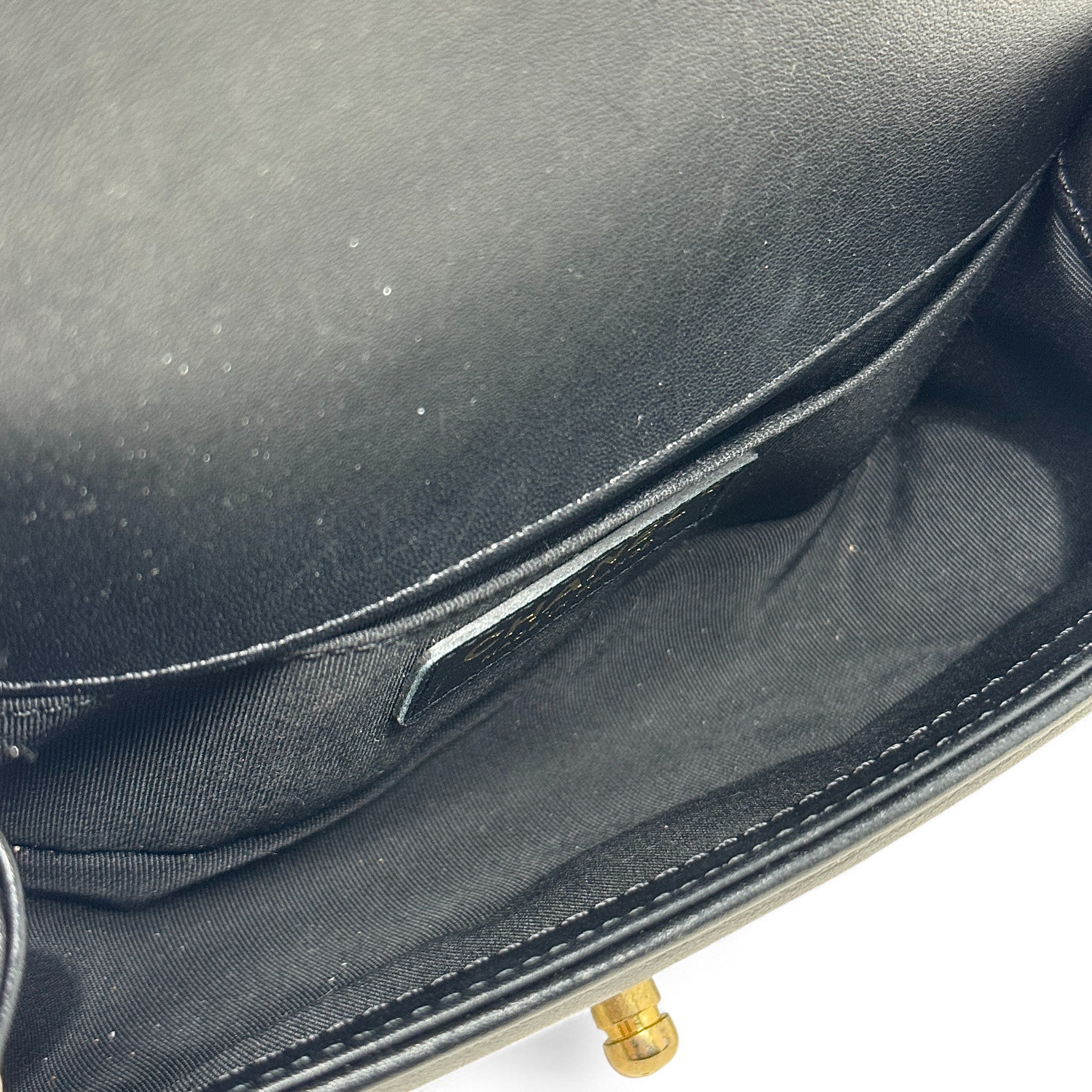 Chanel Black Tweed Small Boy Bag