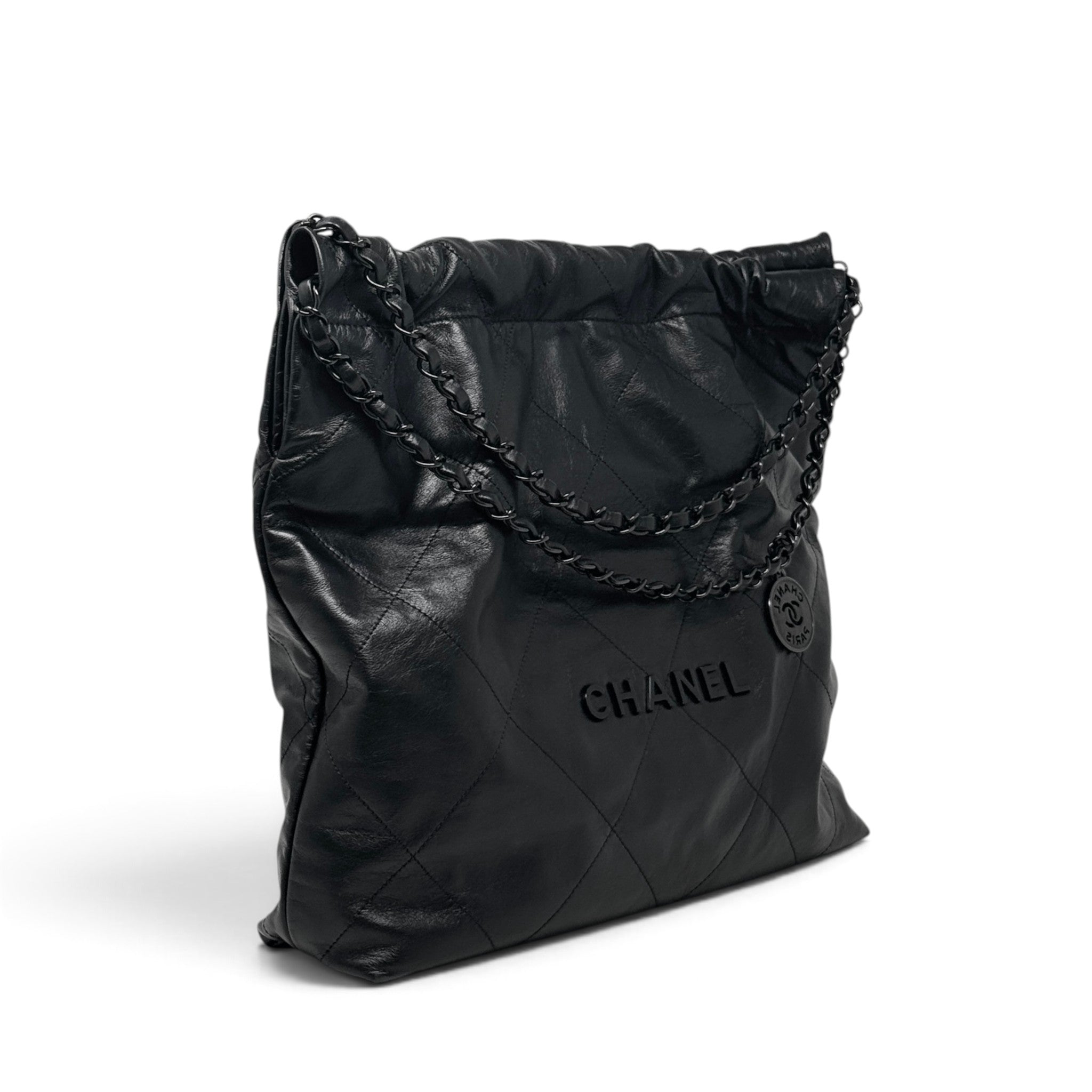 Chanel So Black Medium 22 Hobo