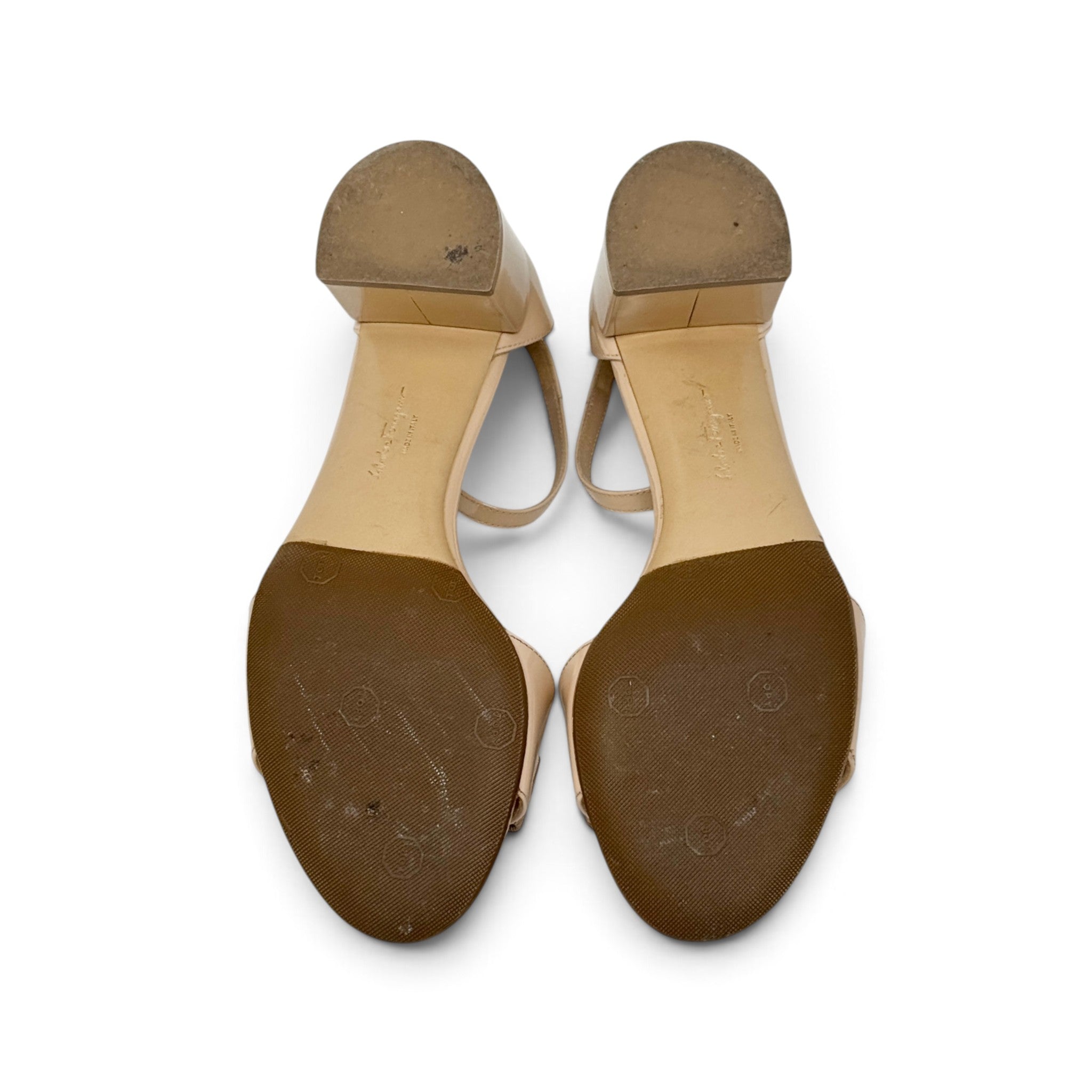 Ferragamo Beige Gavina Block Heel Sandals 37
