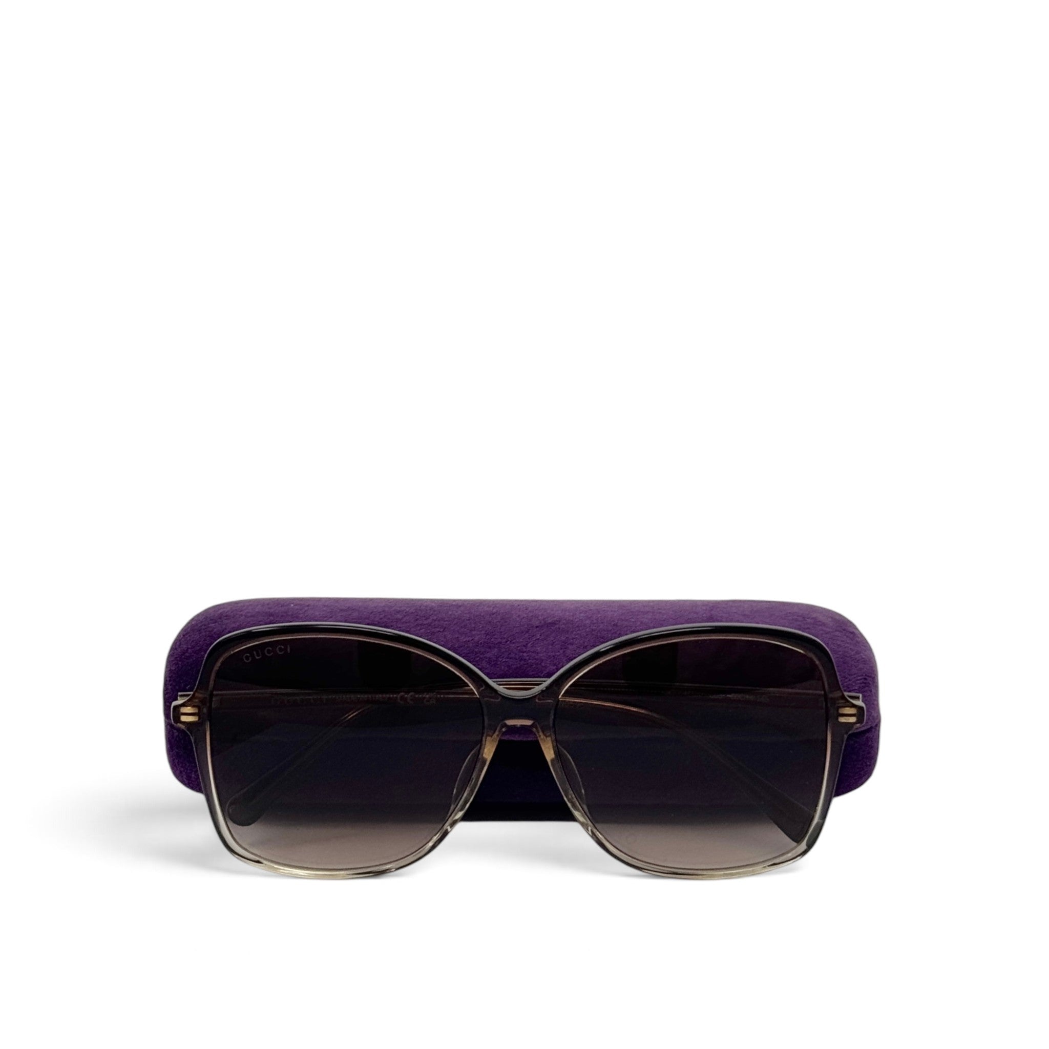 Gucci Brown Oversized Square Sunglasses
