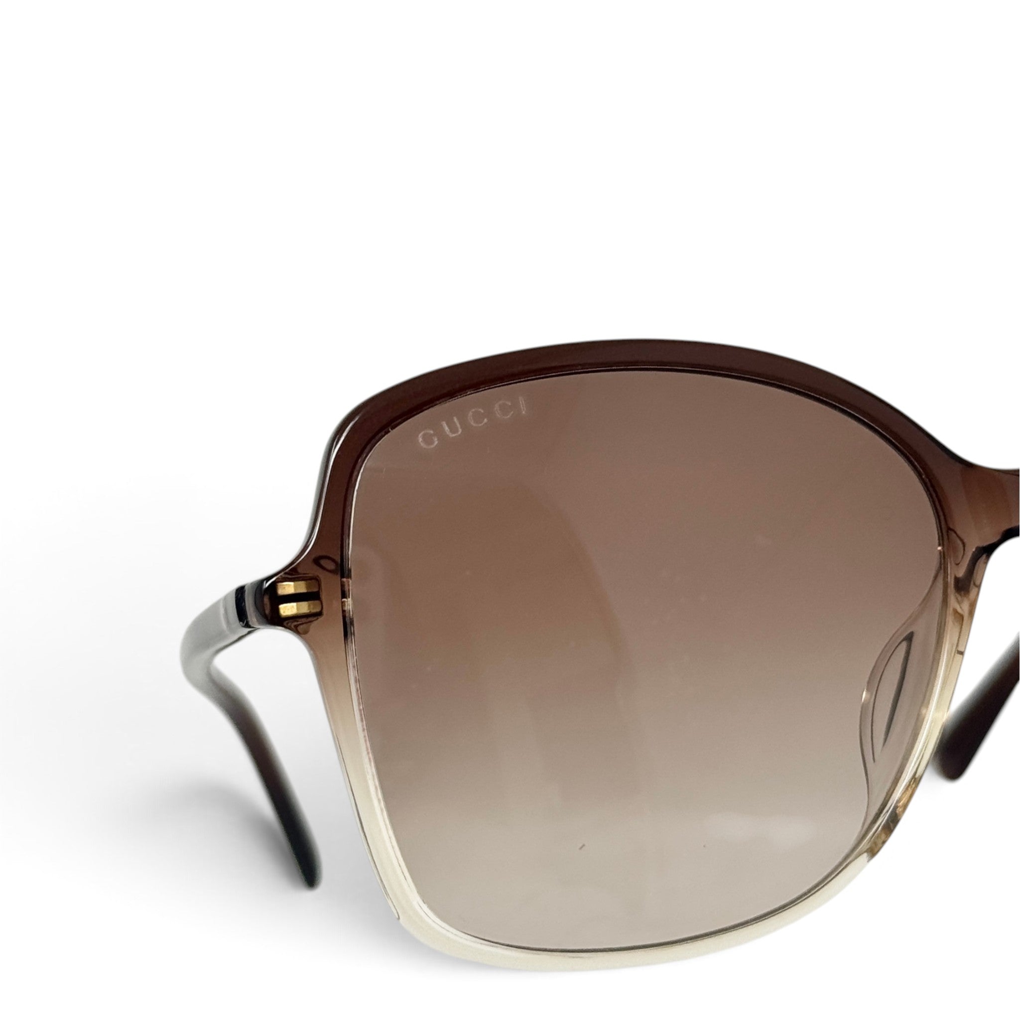Gucci Brown Oversized Square Sunglasses