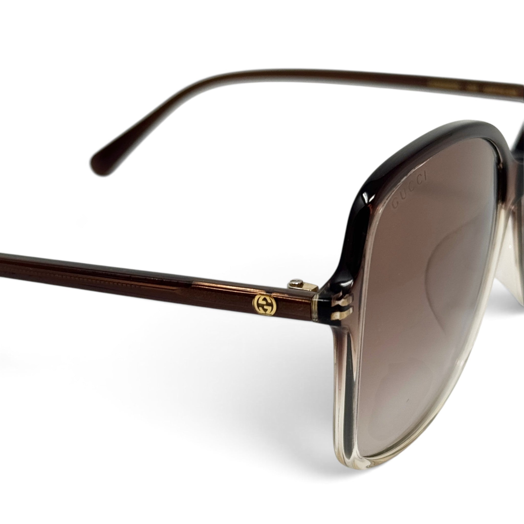 Gucci Brown Oversized Square Sunglasses