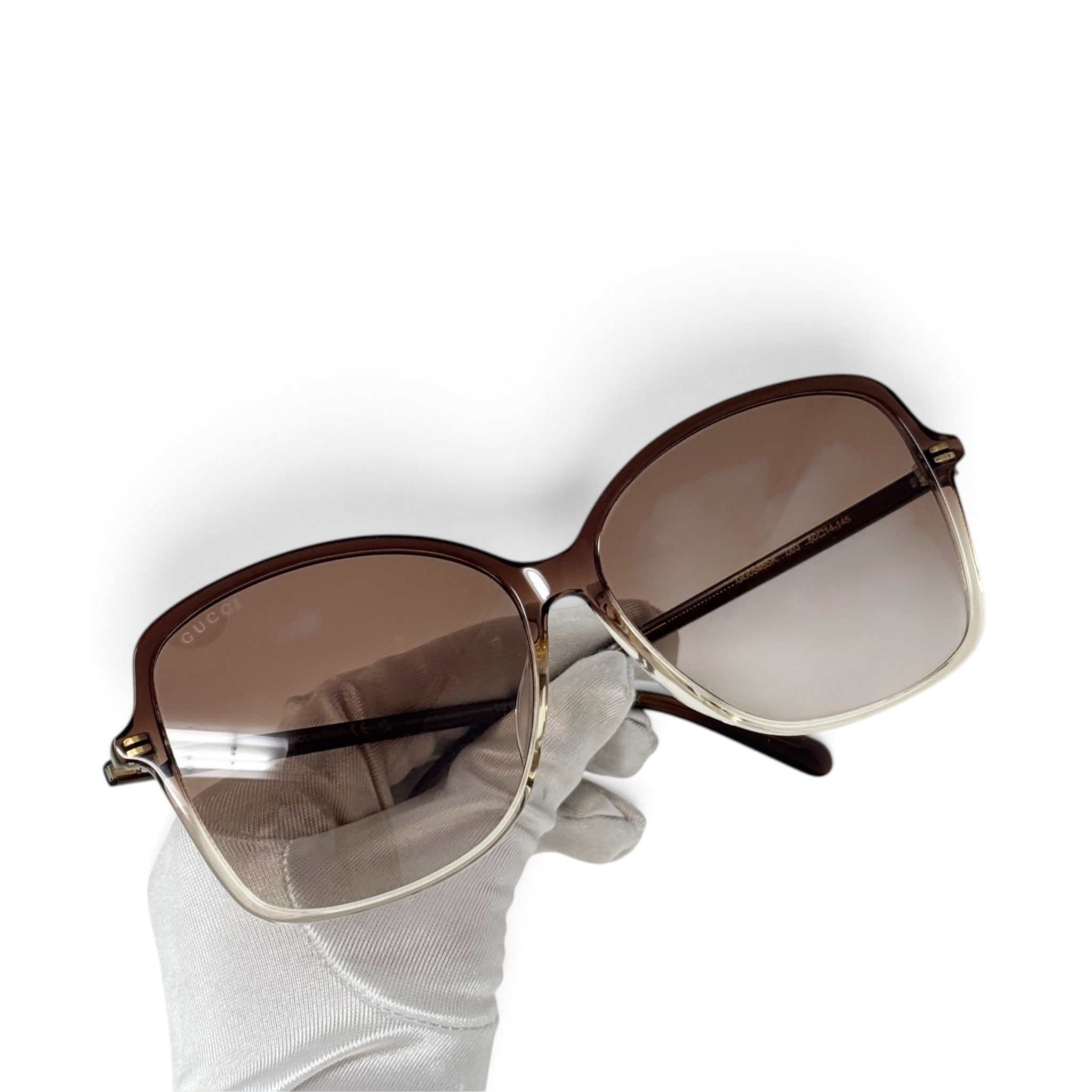 Gucci Brown Oversized Square Sunglasses