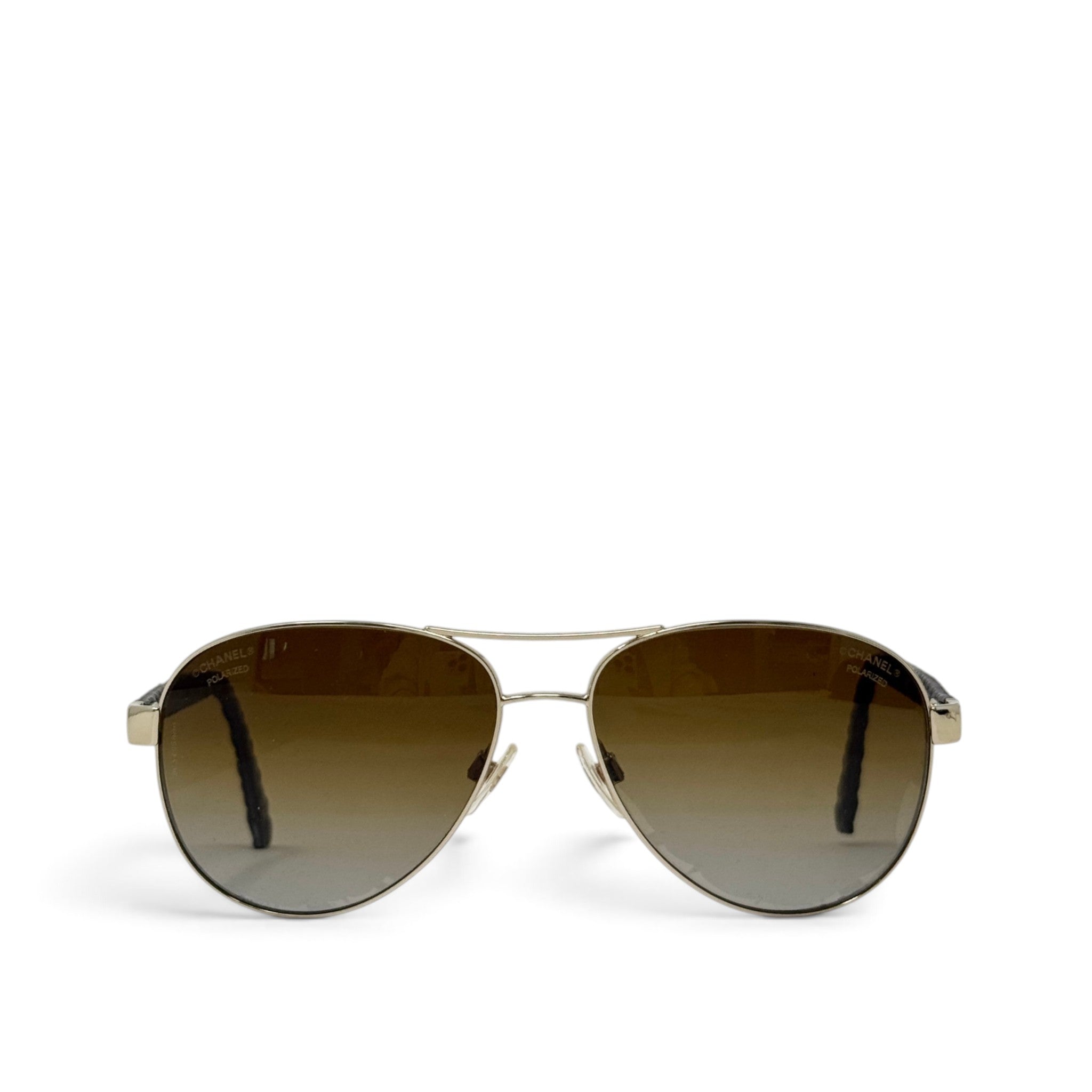 Chanel Brown Aviator Sunglasses 4204-Q