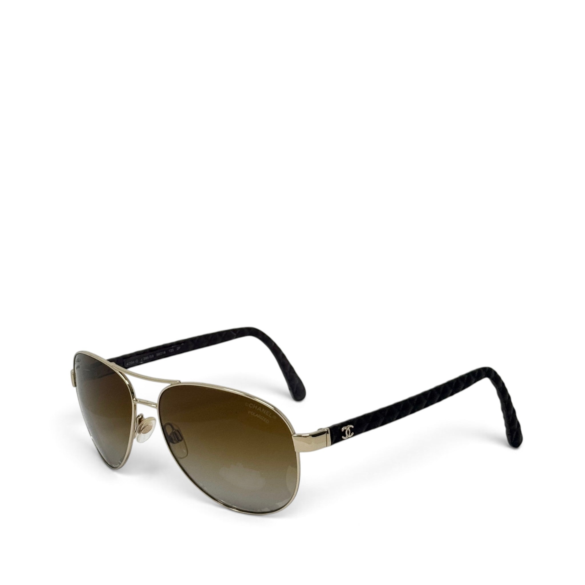 Chanel Brown Aviator Sunglasses 4204-Q