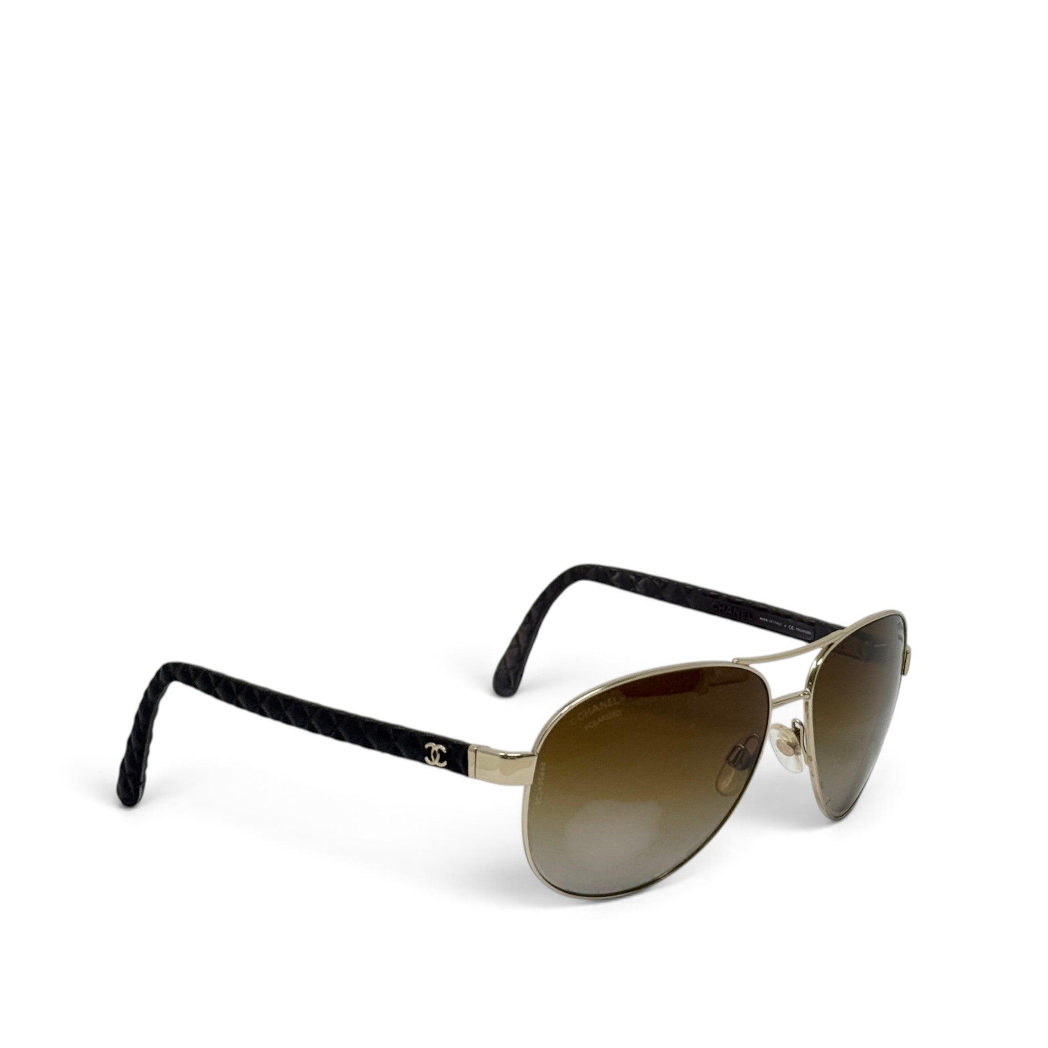 Chanel Brown Aviator Sunglasses 4204-Q