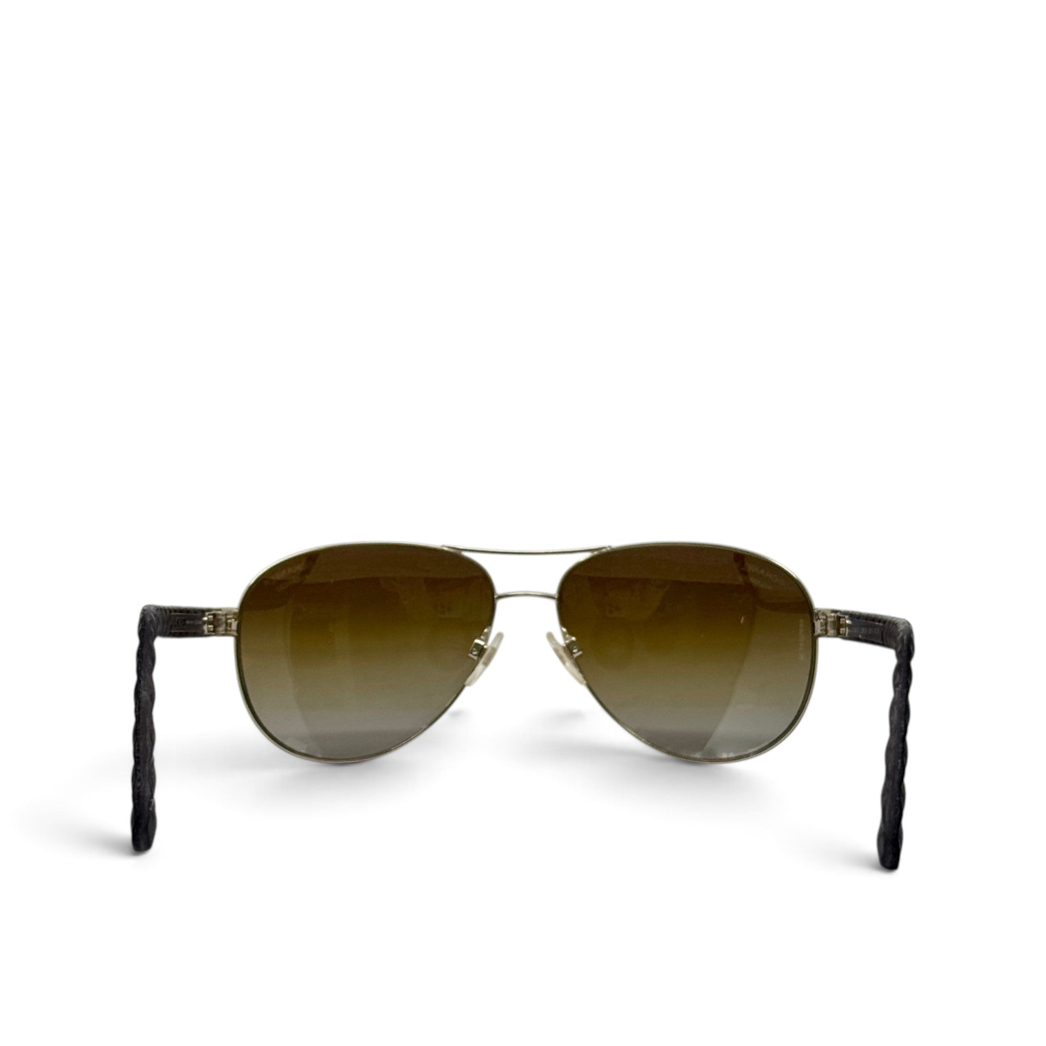 Chanel Brown Aviator Sunglasses 4204-Q