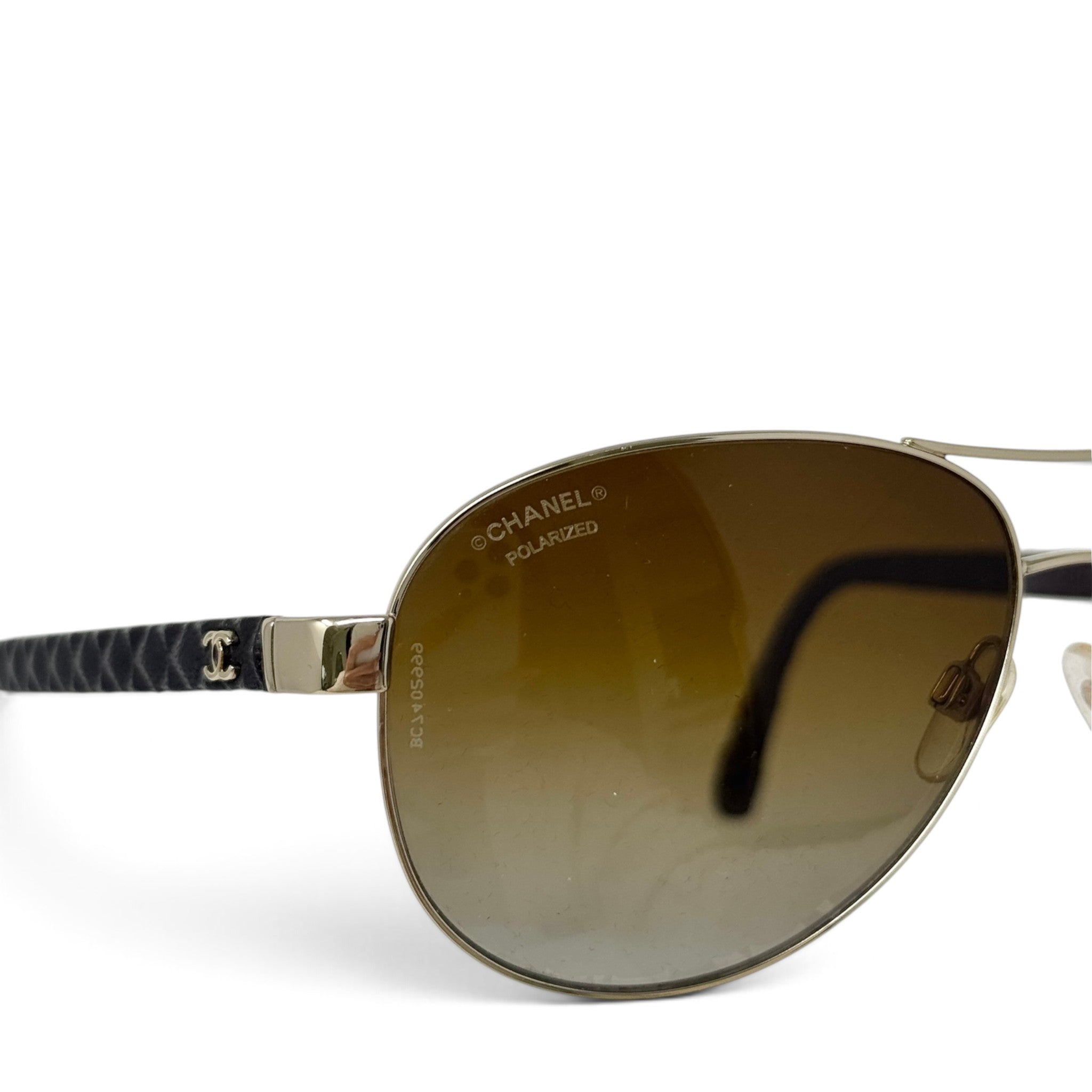 Chanel Brown Aviator Sunglasses 4204-Q