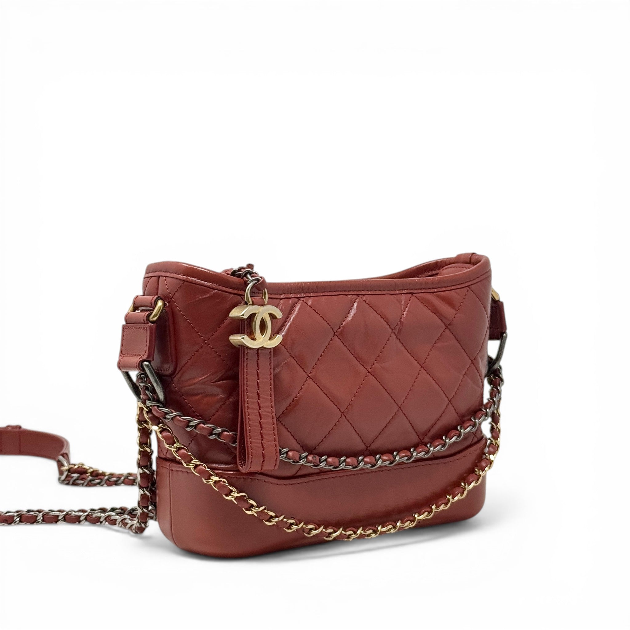 Chanel Red Small Gabrielle Hobo
