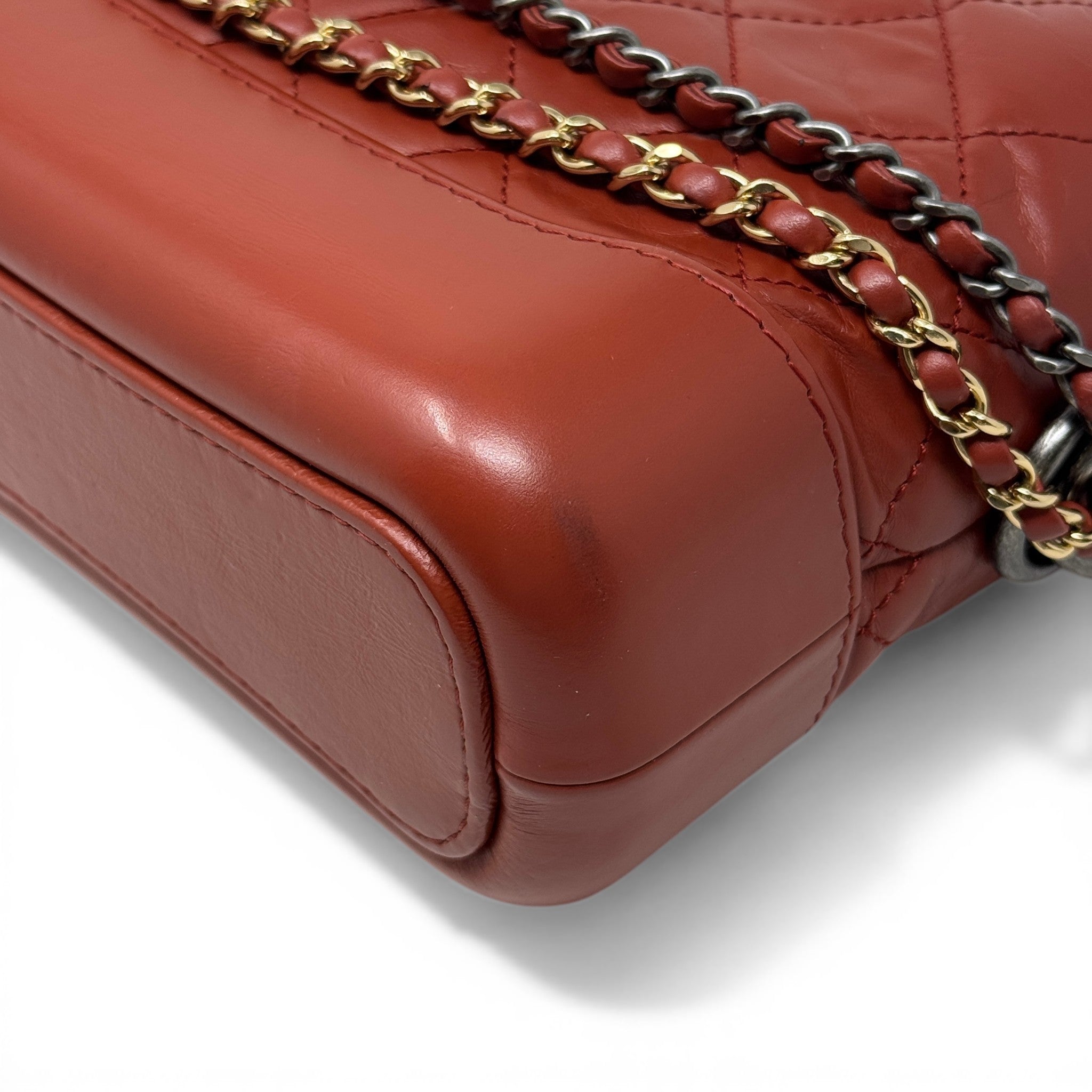 Chanel Red Small Gabrielle Hobo
