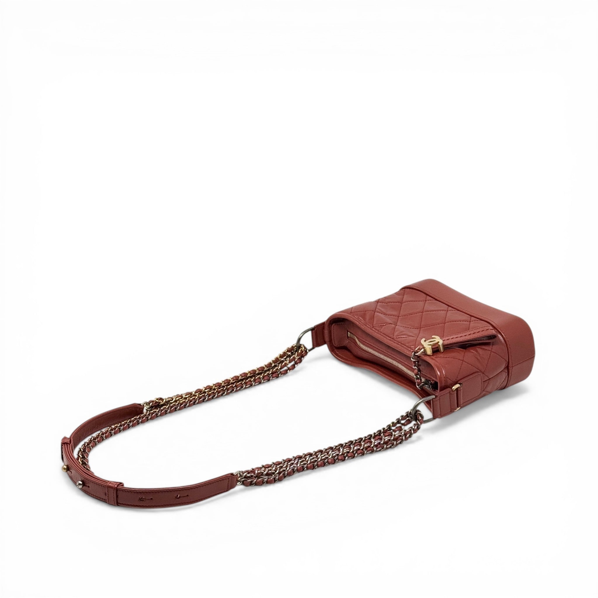 Chanel Red Small Gabrielle Hobo