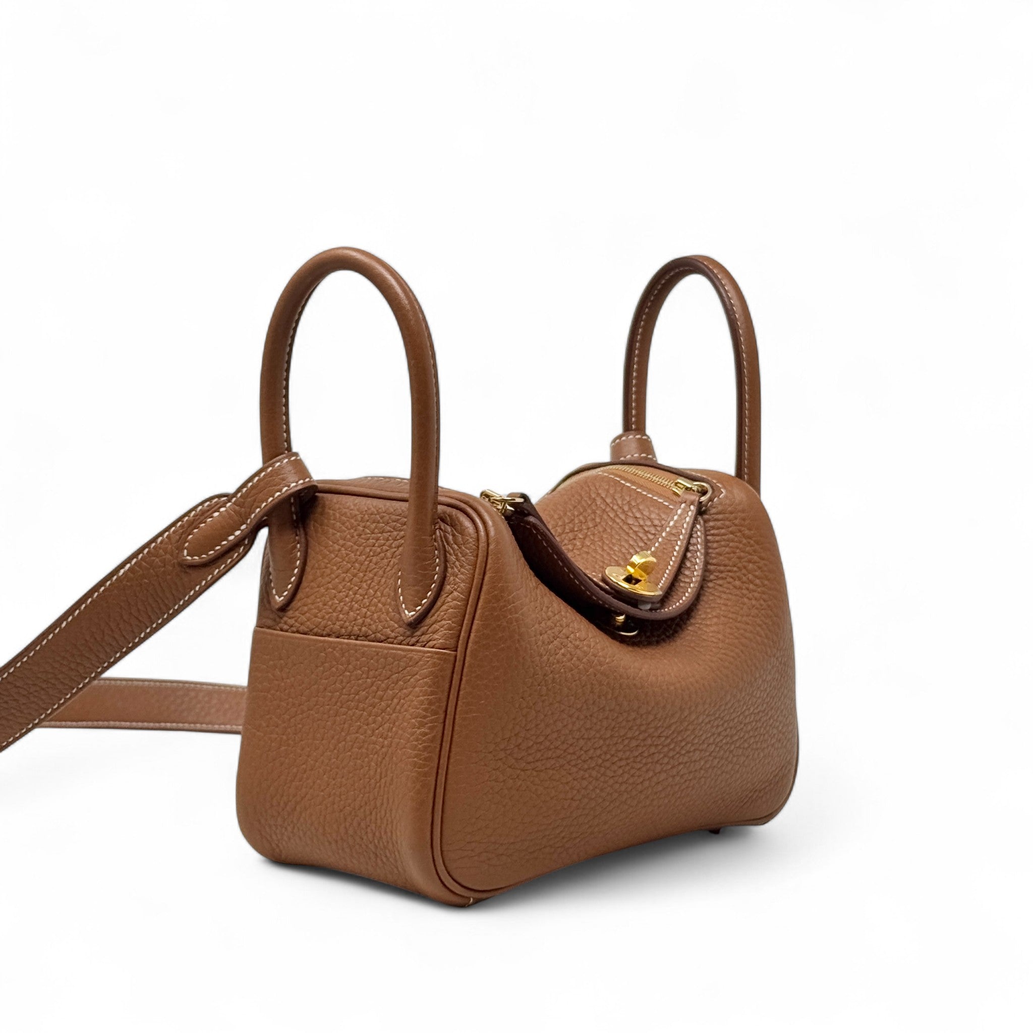 Hermes Gold Clemence Mini Lindy