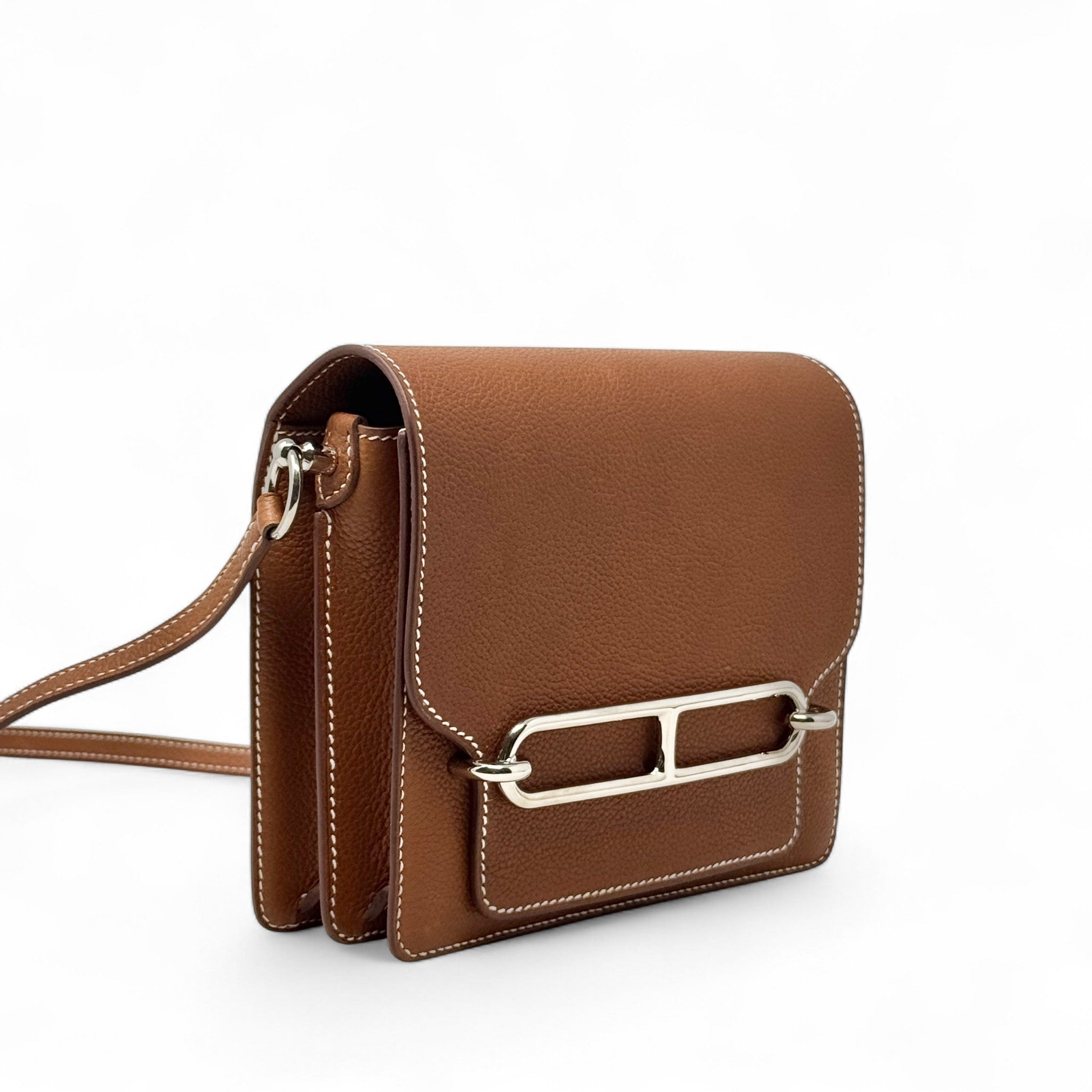 Hermes Fauve Barenia Faubourg Mini Roulis