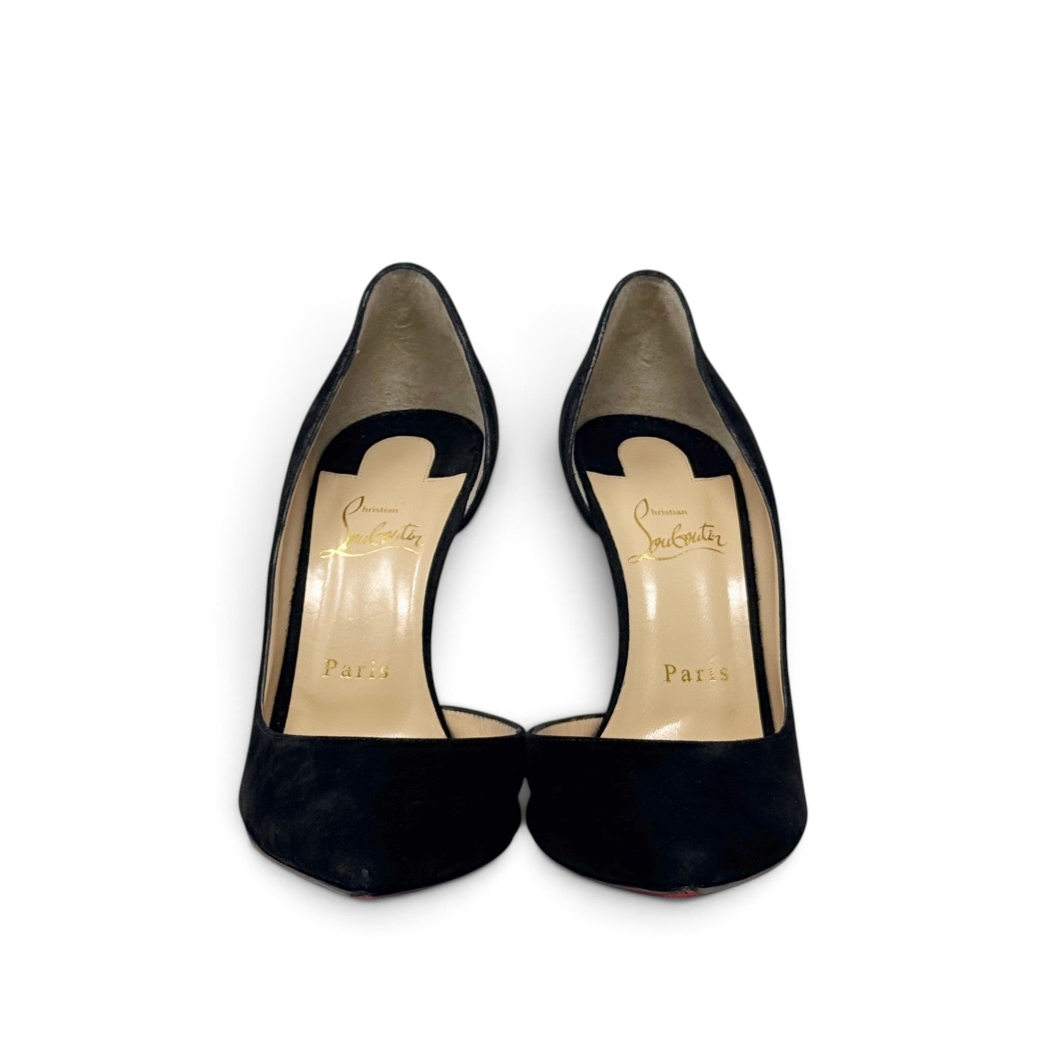 Louboutin Black Suede Iriza Pumps 38.5