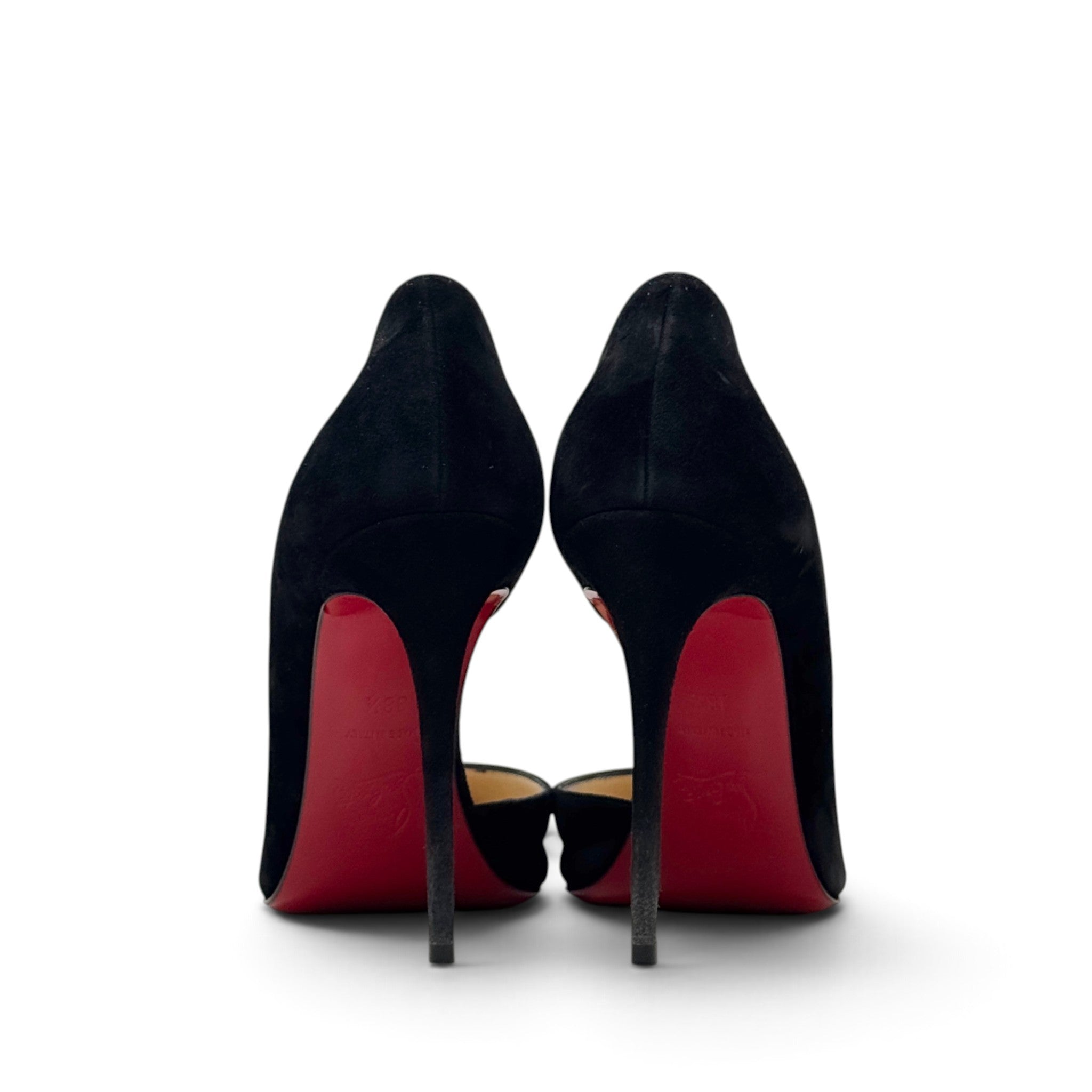 Louboutin Black Suede Iriza Pumps 38.5