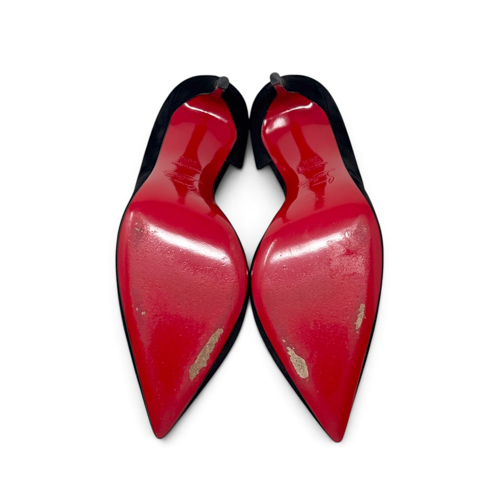 Louboutin Black Suede Iriza Pumps 38.5