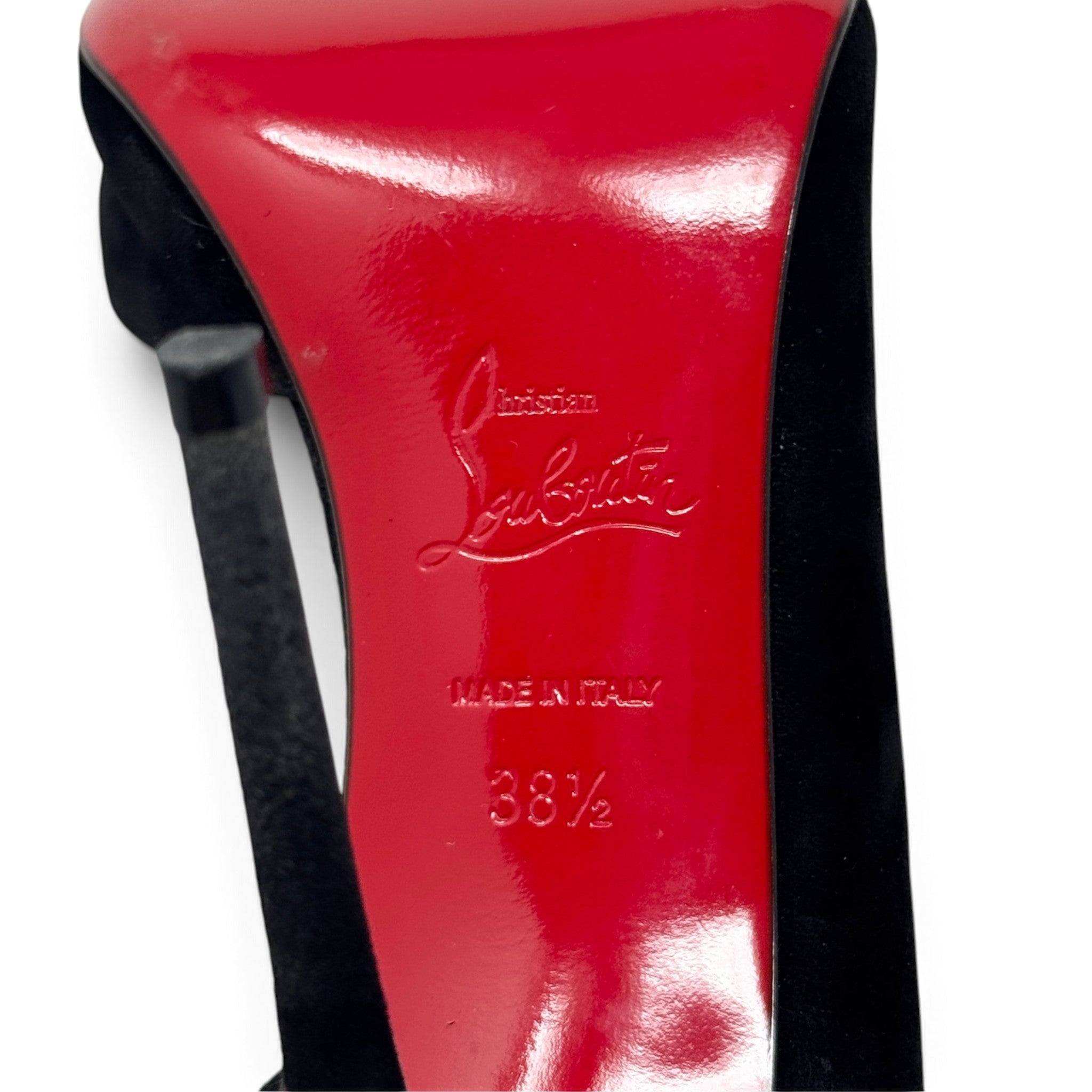 Louboutin Black Suede Iriza Pumps 38.5