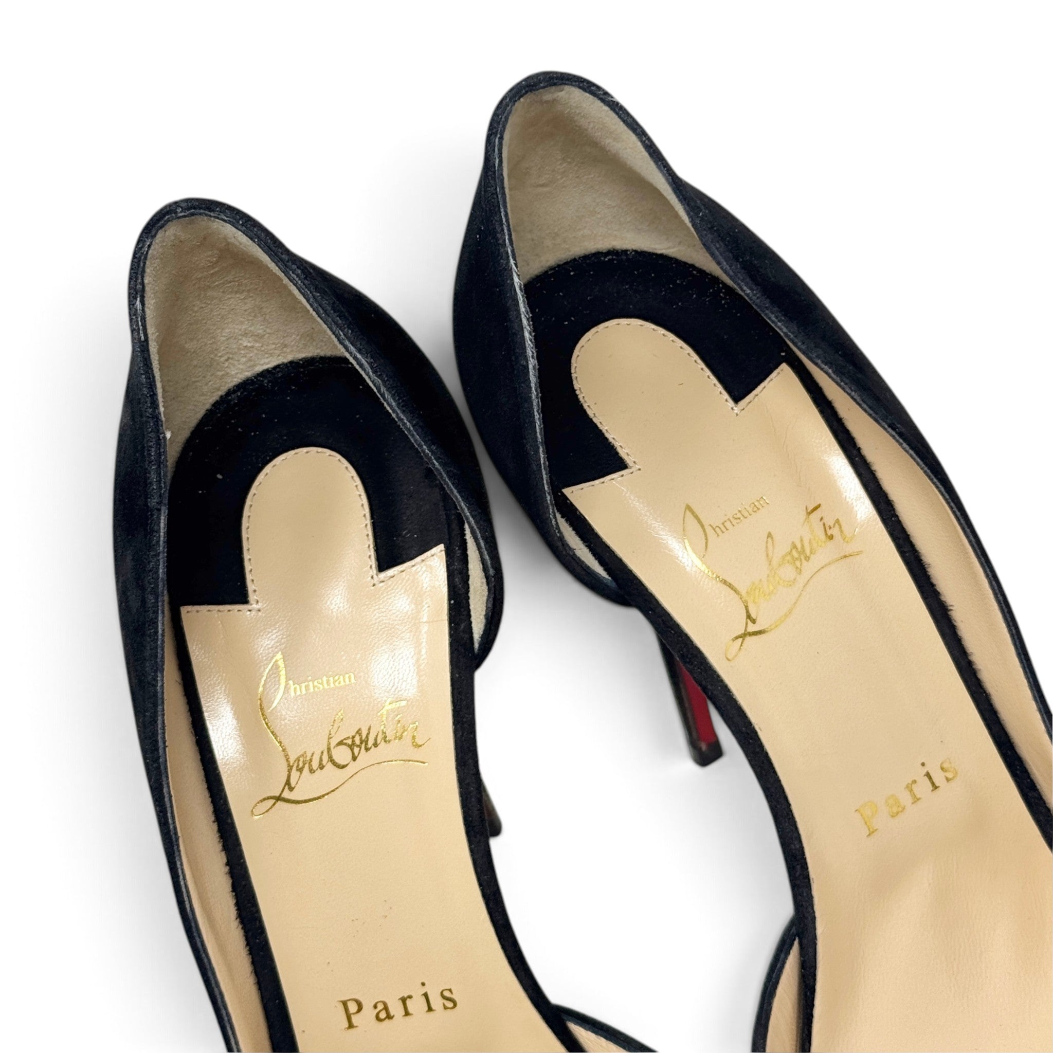 Louboutin Black Suede Iriza Pumps 38.5