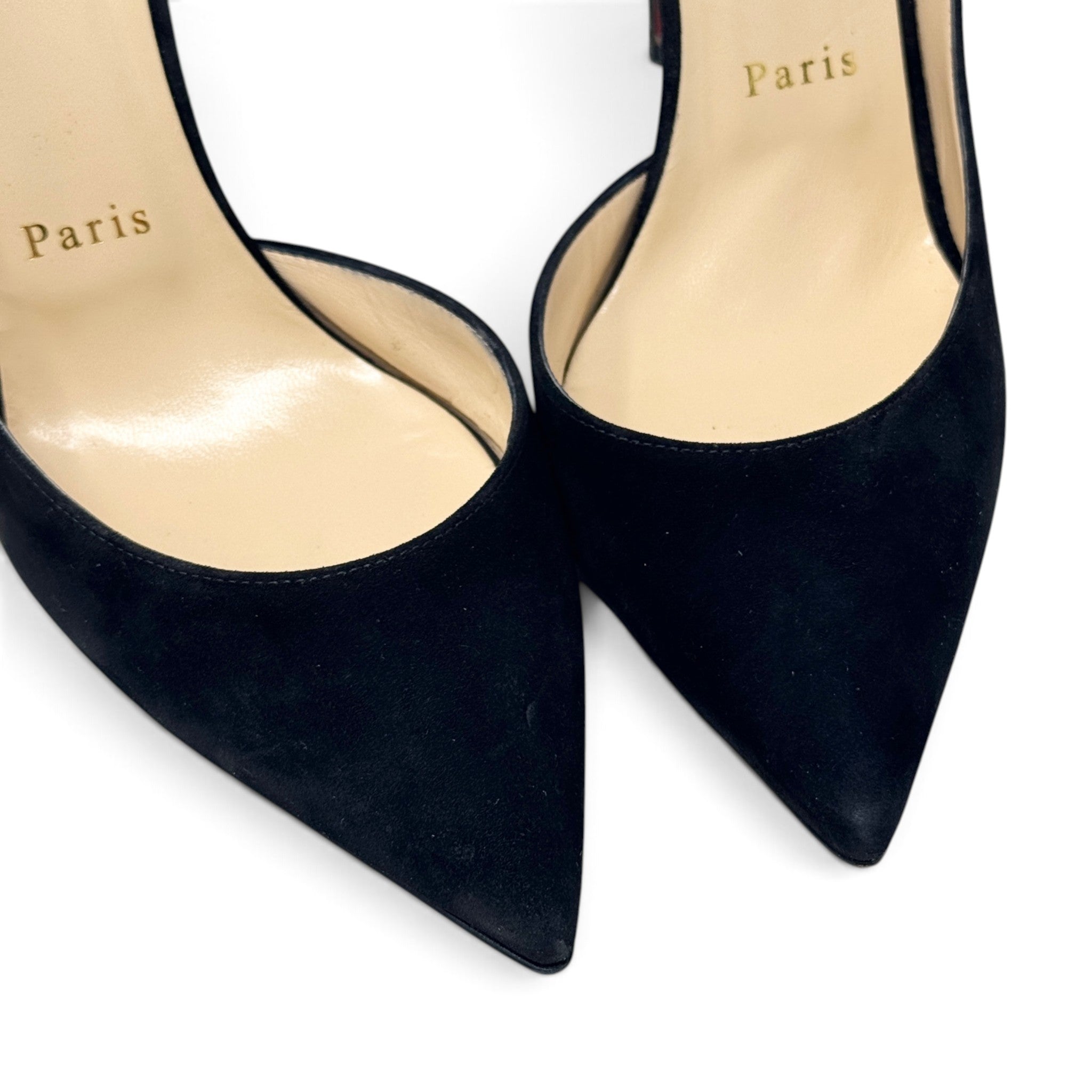 Louboutin Black Suede Iriza Pumps 38.5