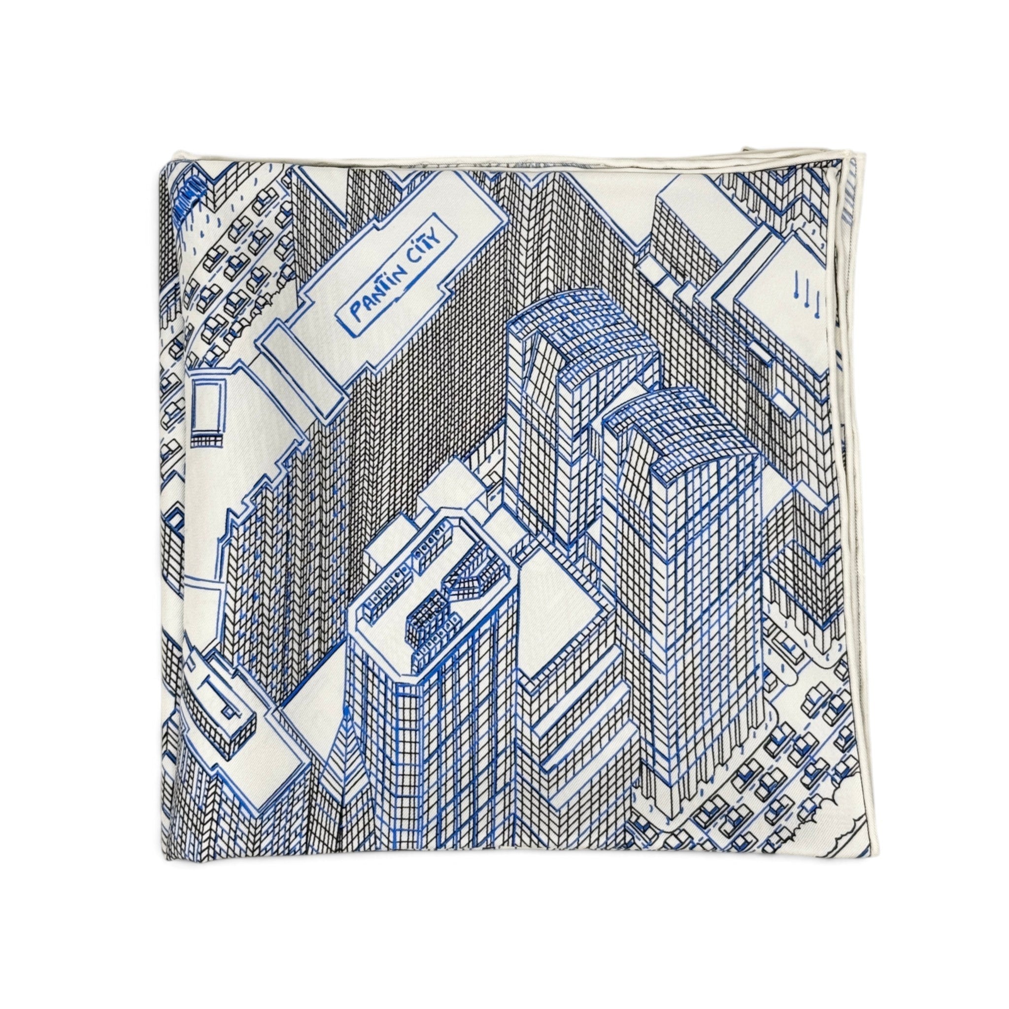 Hermes Pantin City Silk Scarf 90