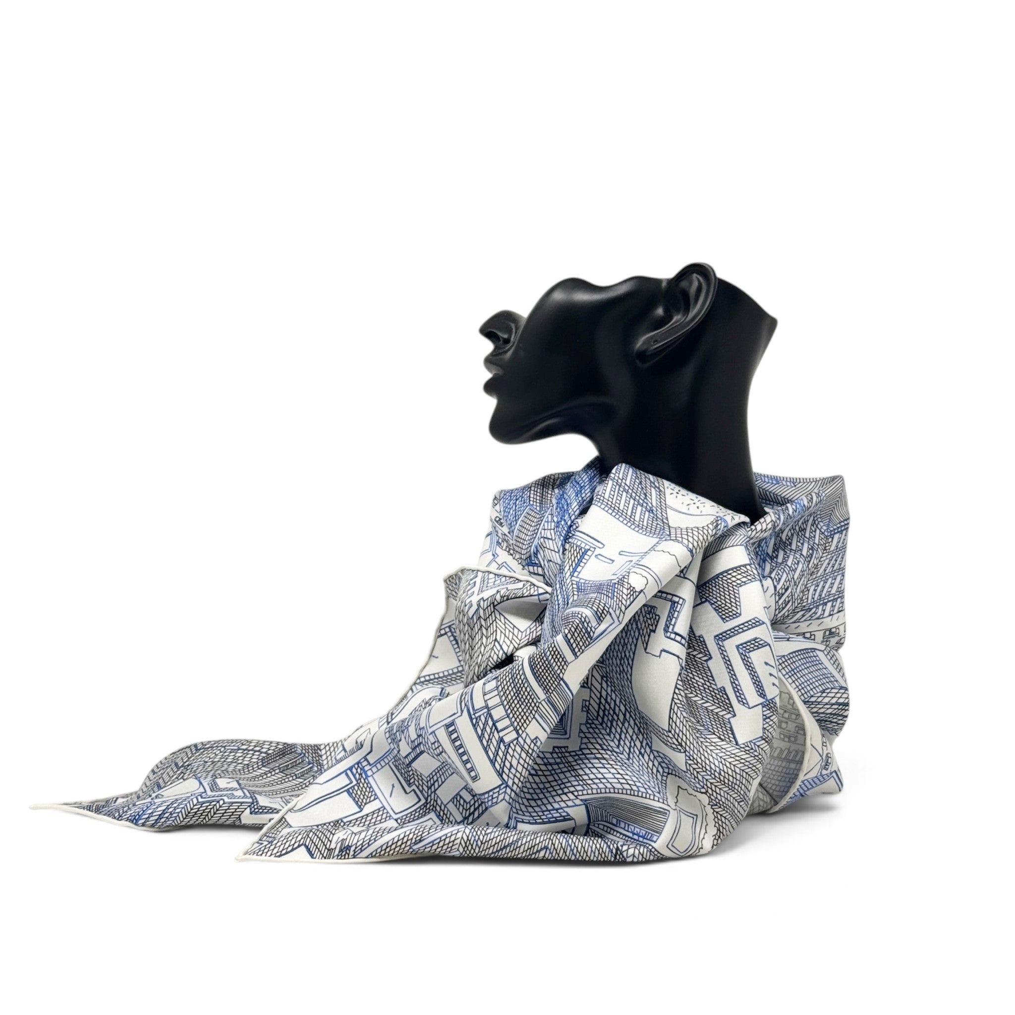 Hermes Pantin City Silk Scarf 90