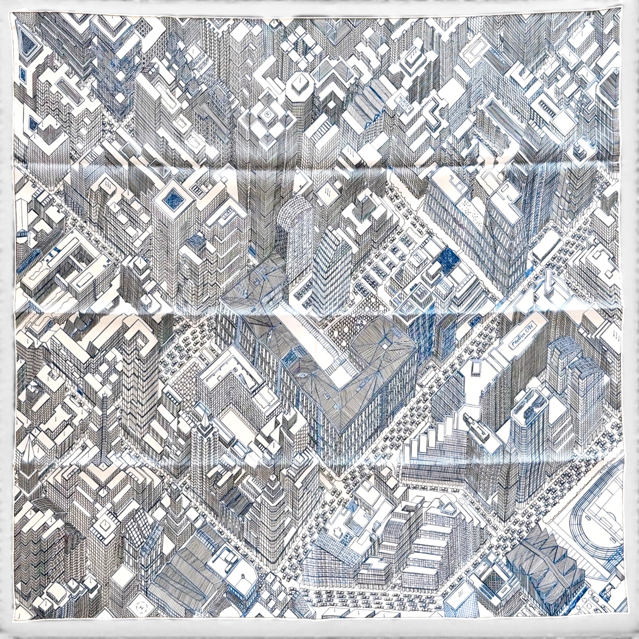 Hermes Pantin City Silk Scarf 90