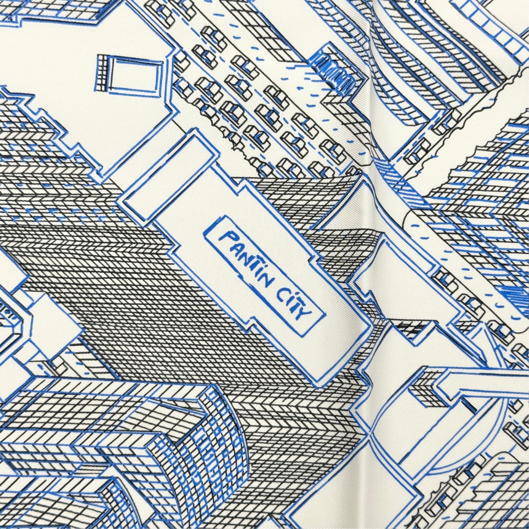 Hermes Pantin City Silk Scarf 90