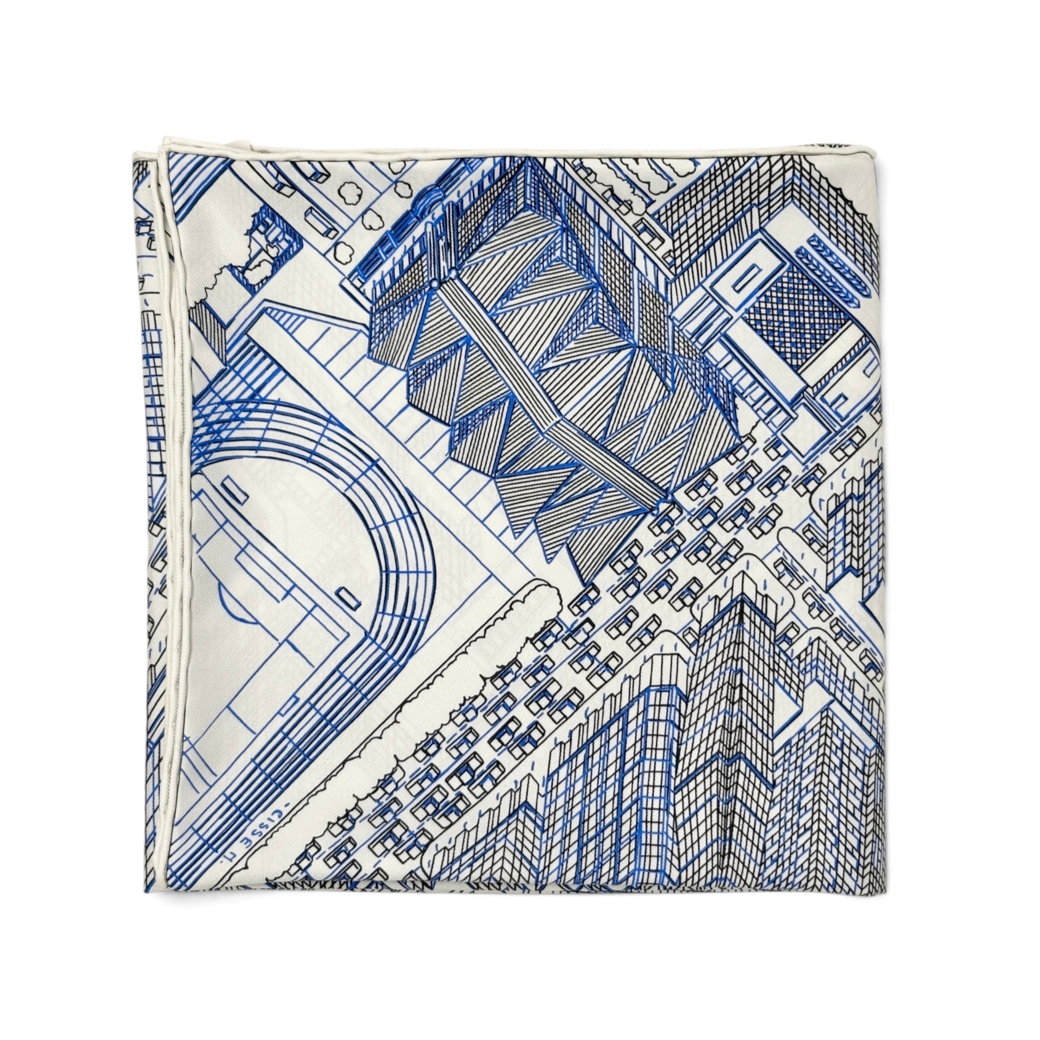 Hermes Pantin City Silk Scarf 90