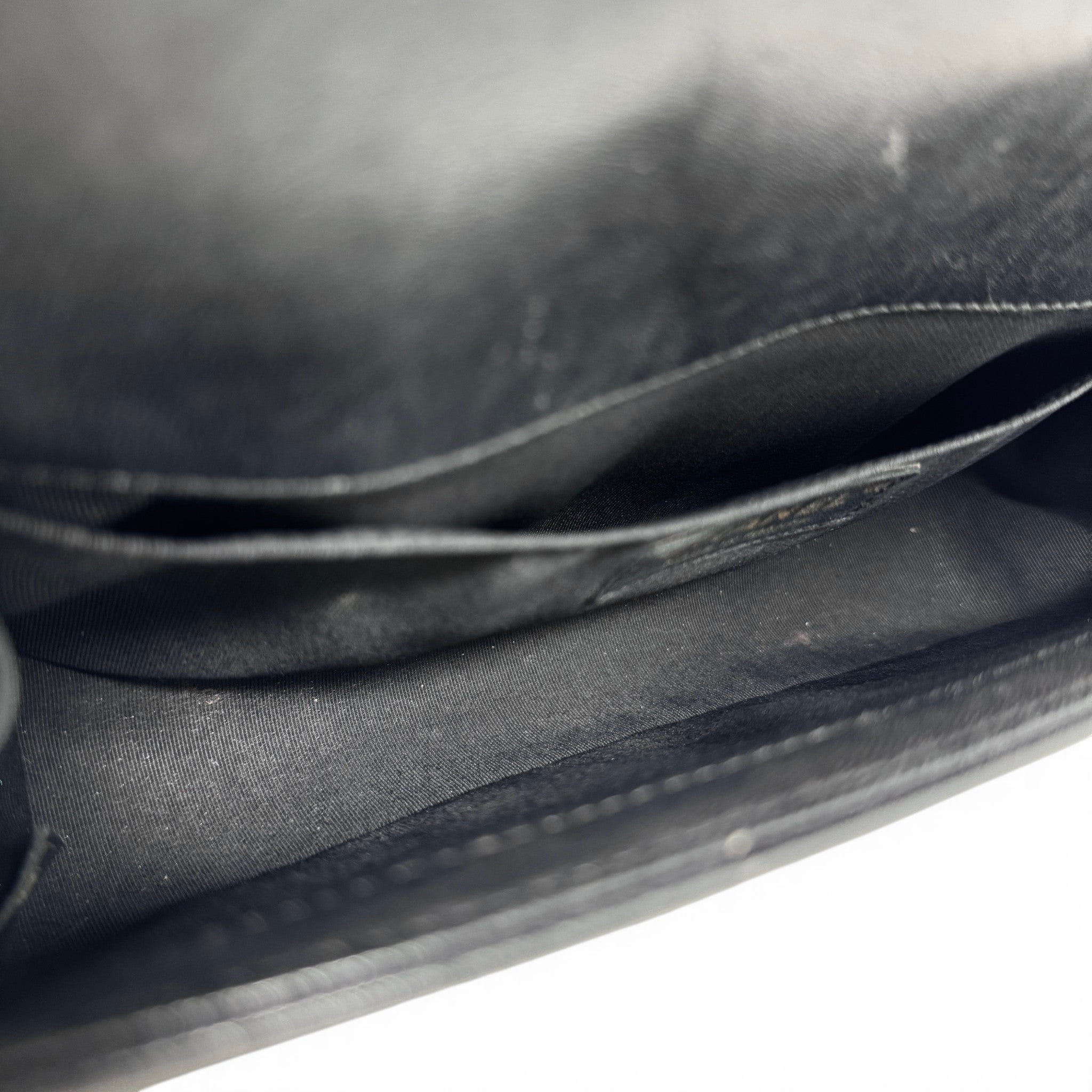 Chanel Black Lambskin Medium Boy Bag