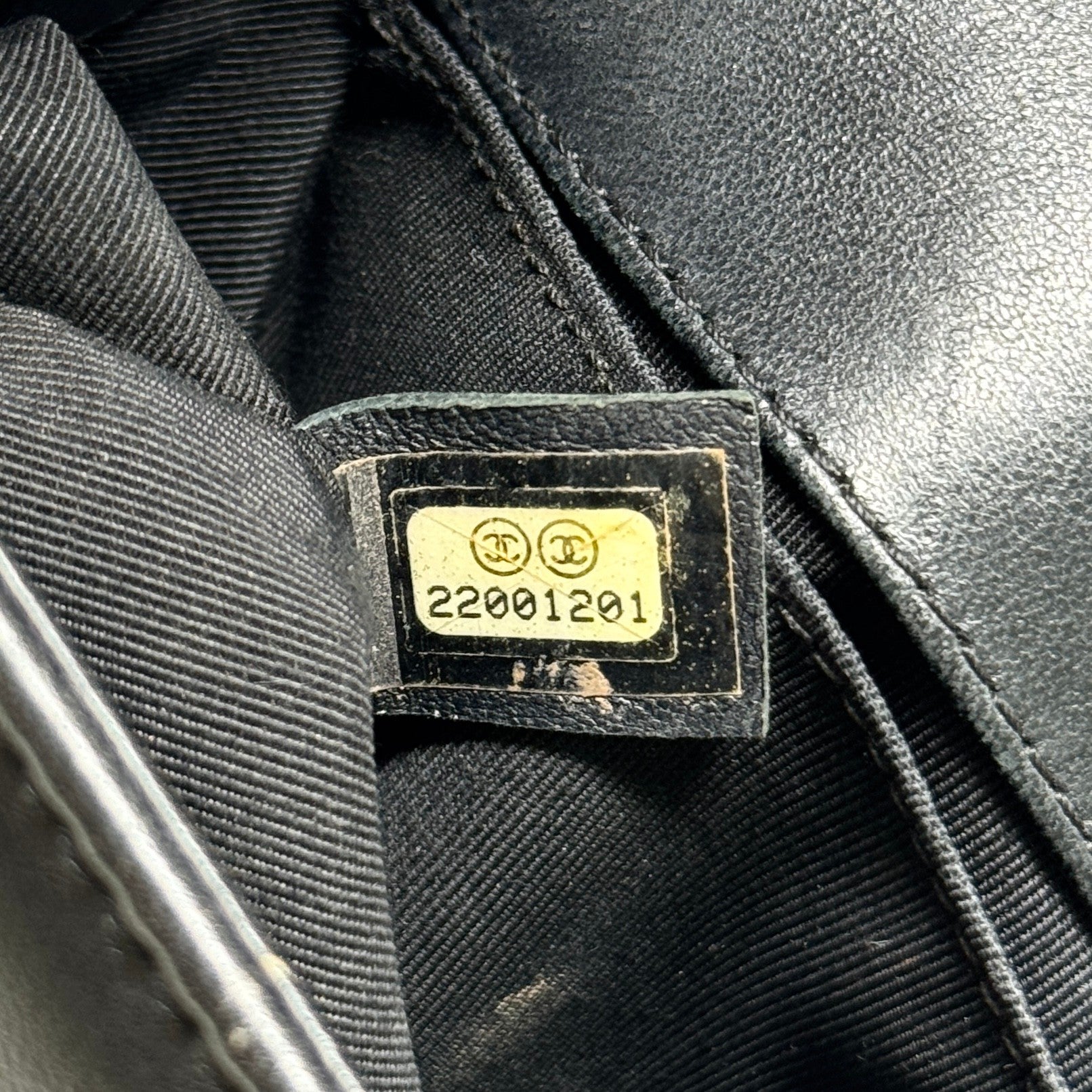 Chanel Black Lambskin Medium Boy Bag