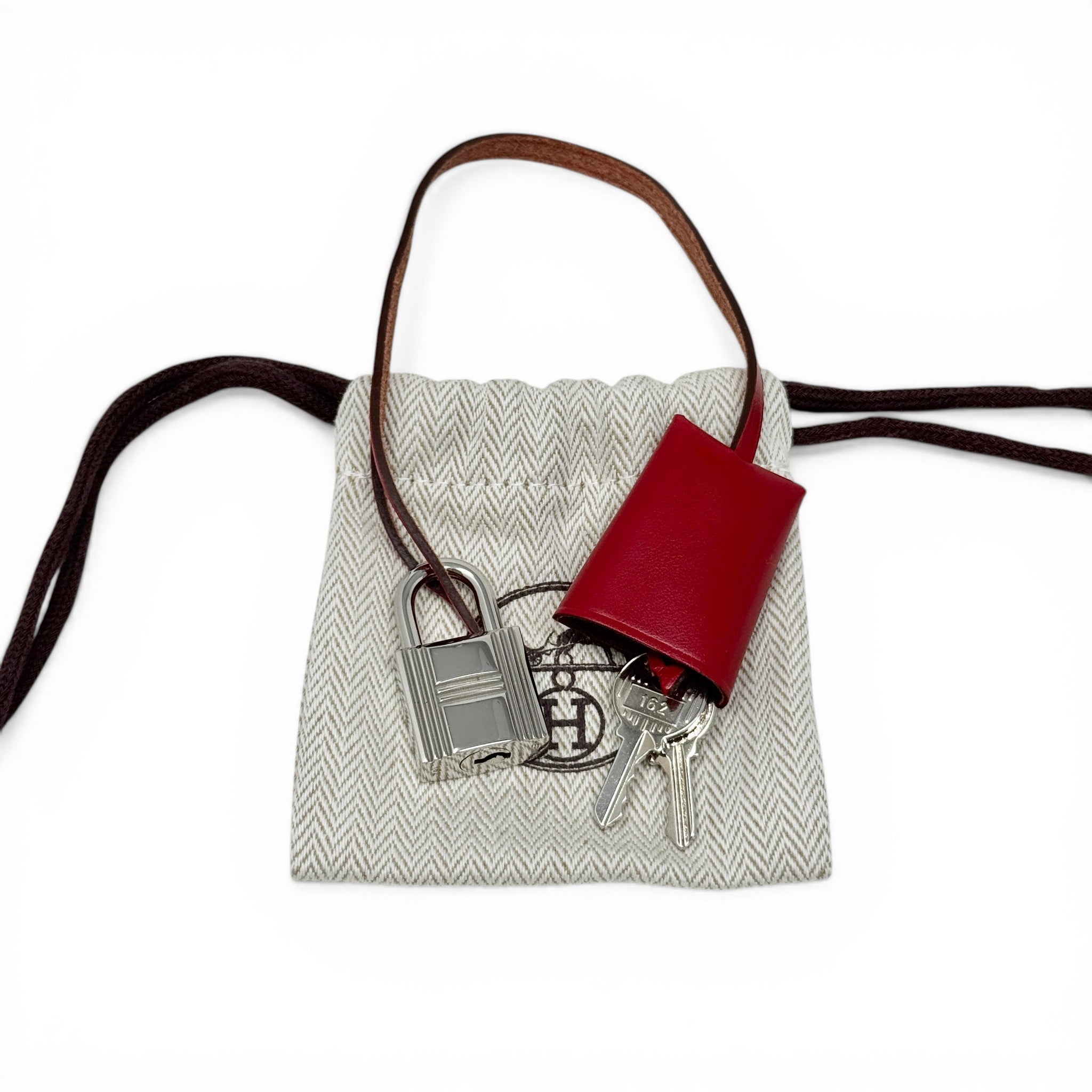Hermes Rouge Piment H Vibration Toile Herbag Zip 31