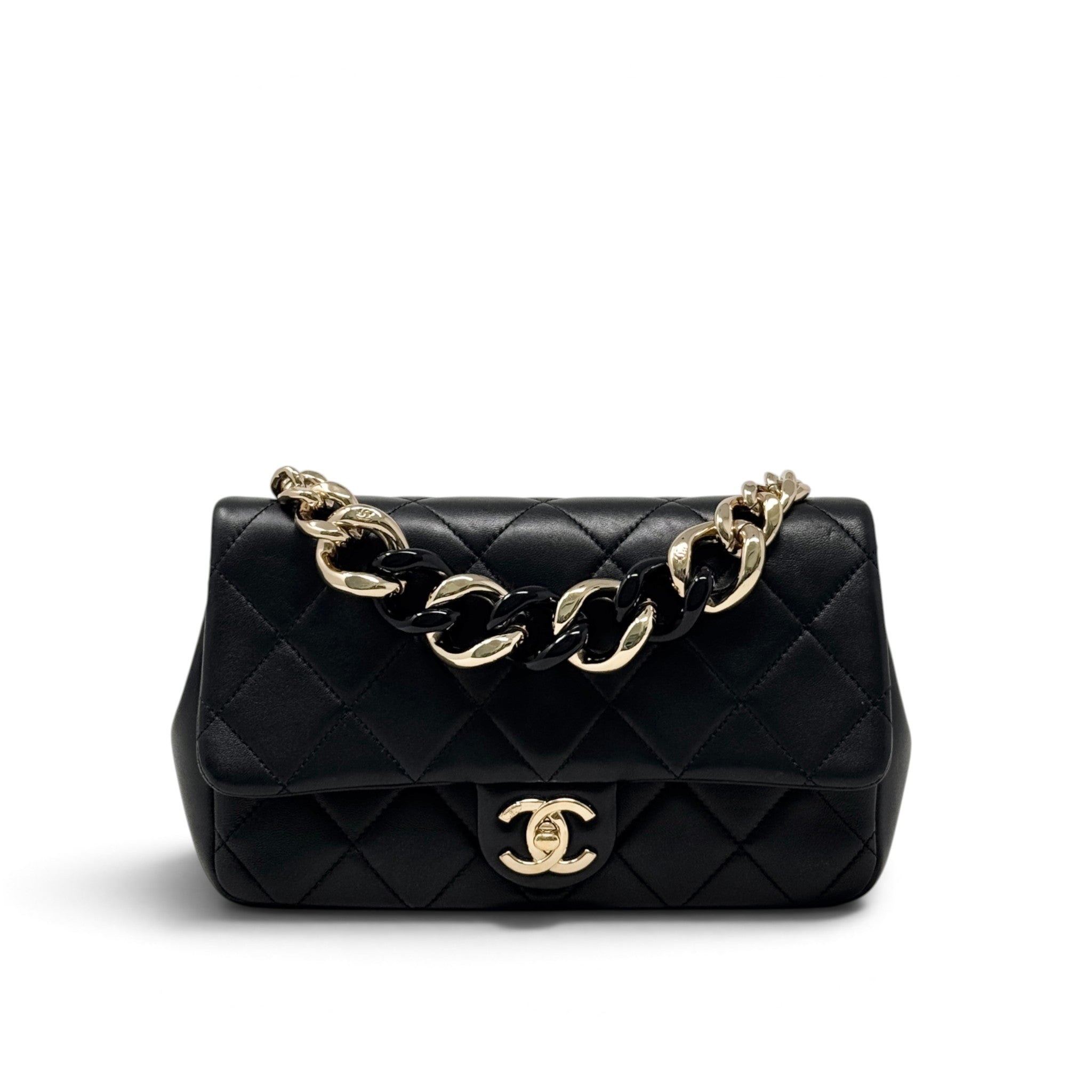 Chanel Black Elegant Chain Flap Bag