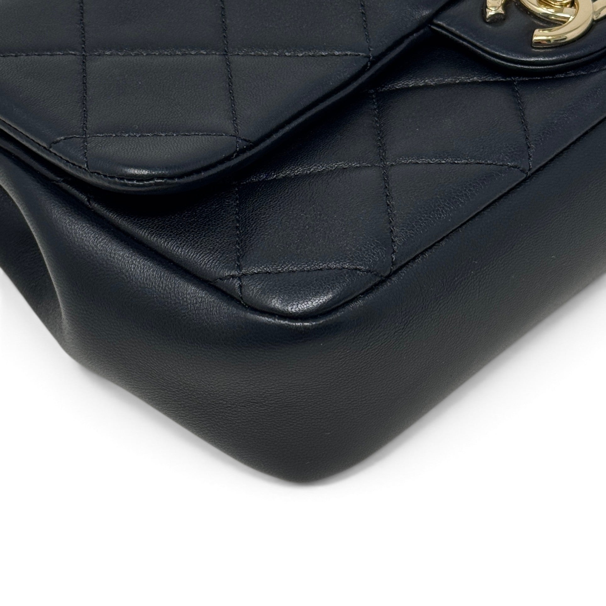Chanel Black Elegant Chain Flap Bag