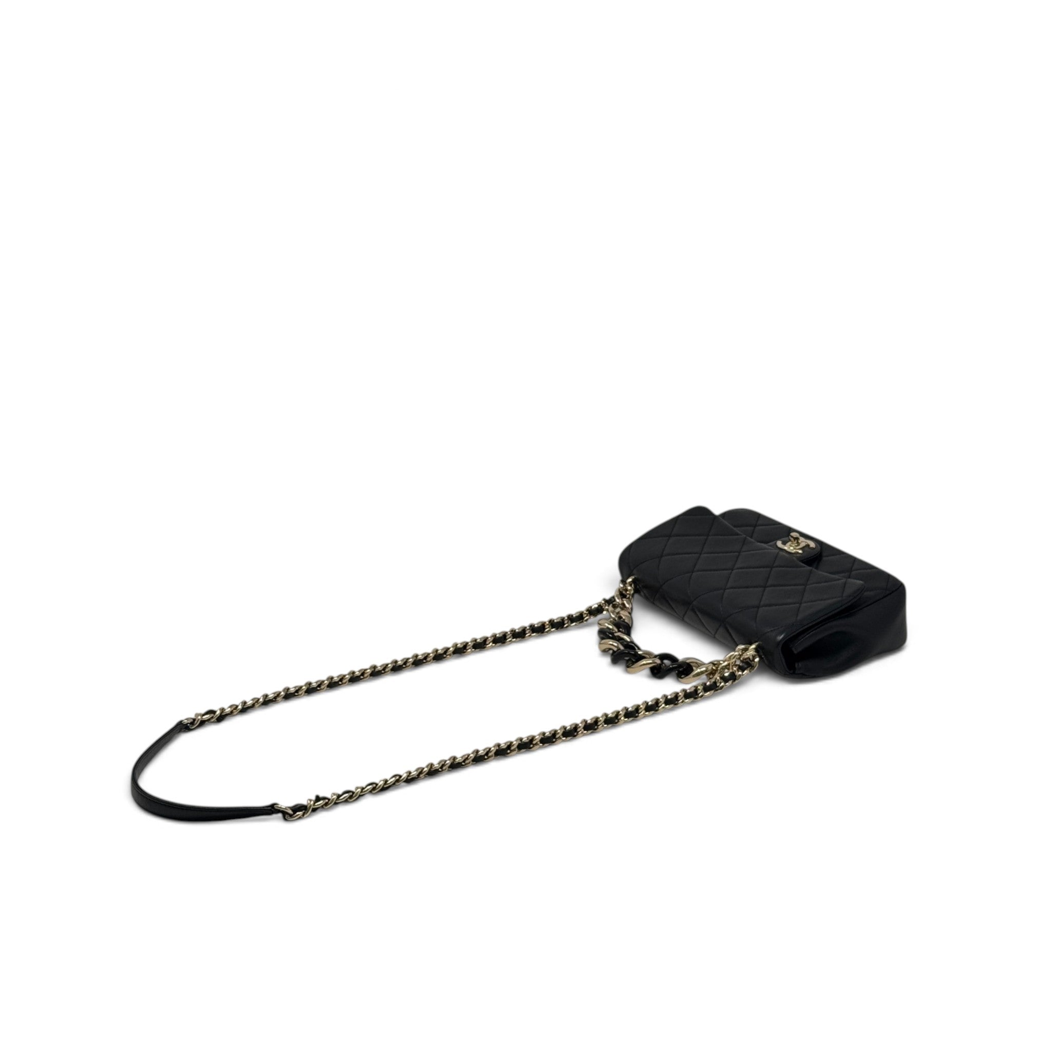 Chanel Black Elegant Chain Flap Bag