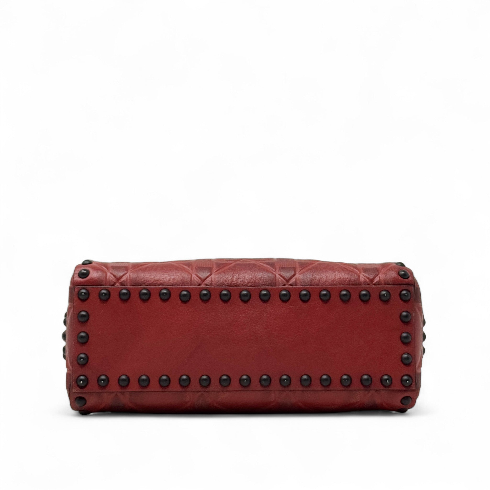 Dior Red Studded Mini Supple Lady Dior