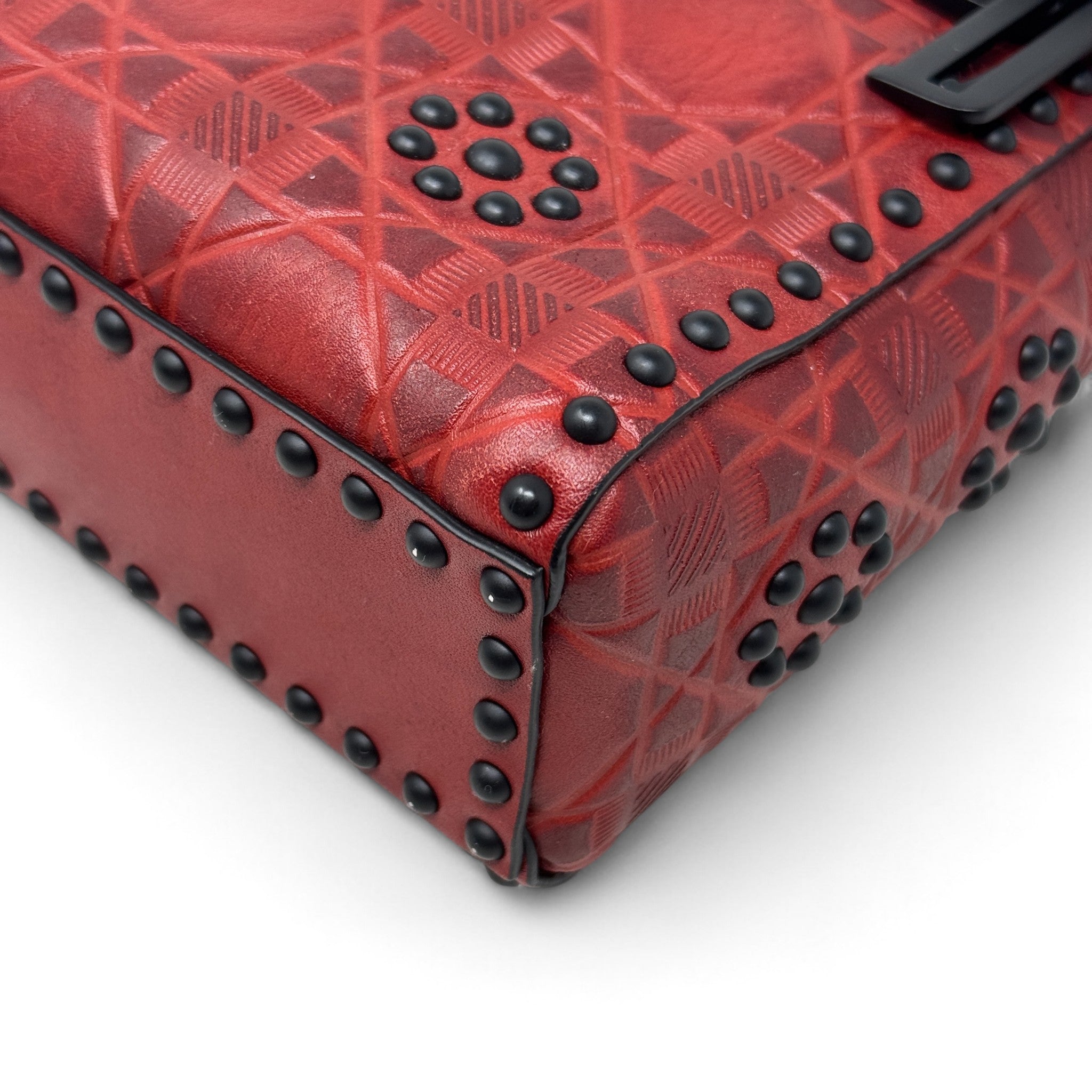 Dior Red Studded Mini Supple Lady Dior