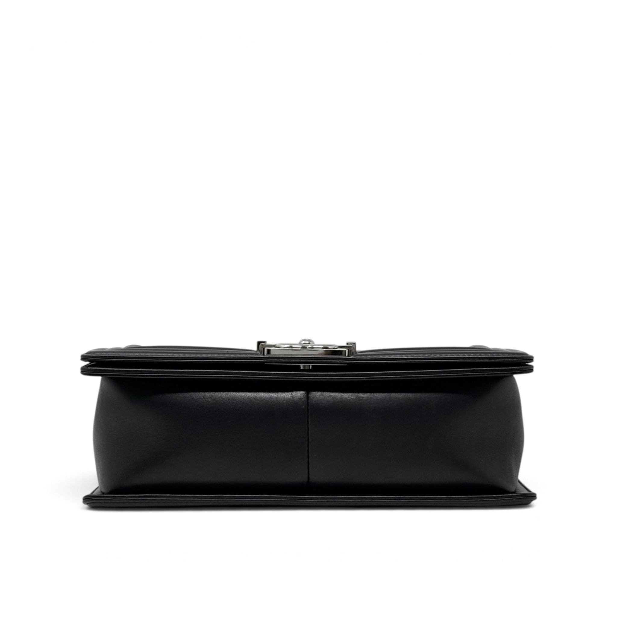 Chanel Black Chevron Medium Boy Bag