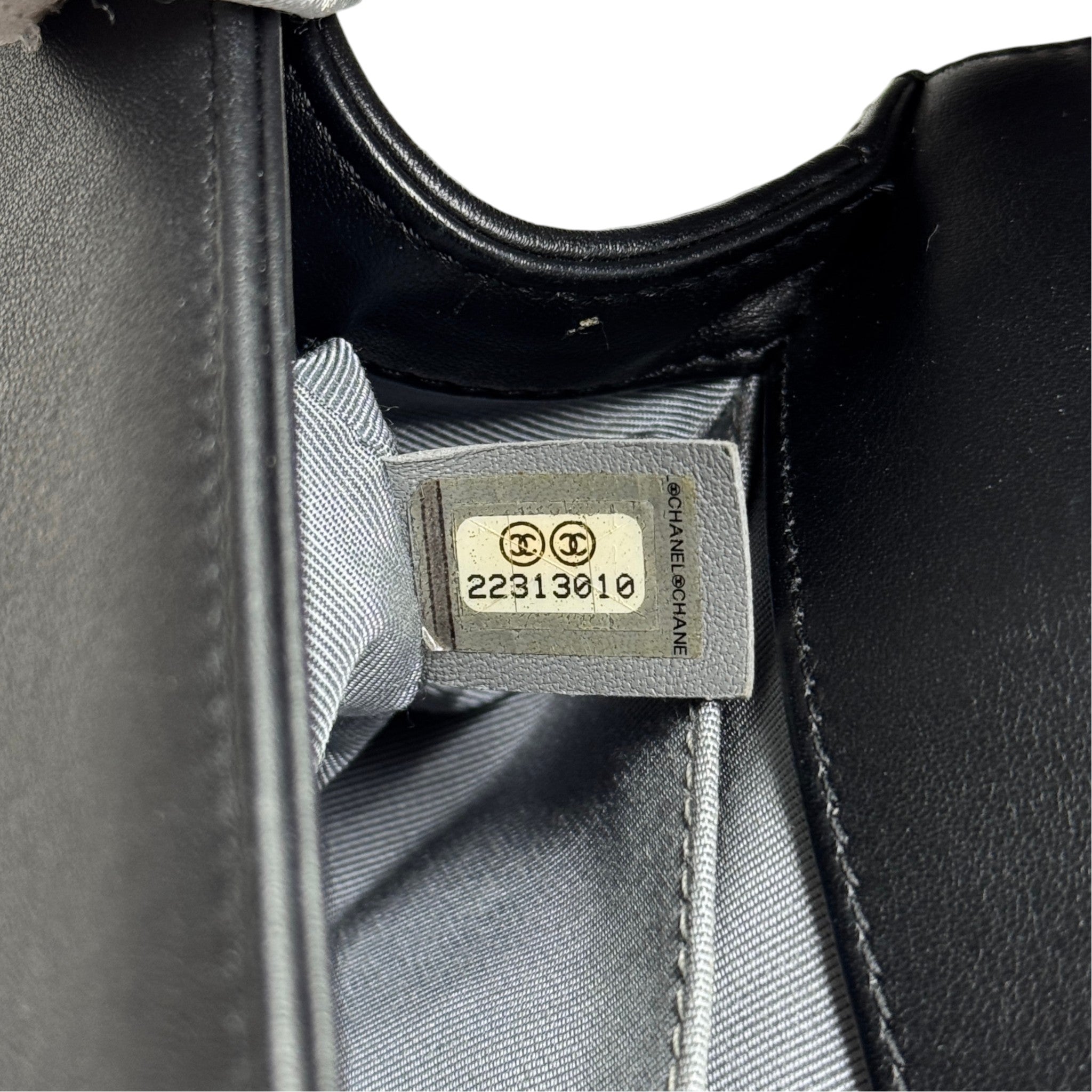 Chanel Black Chevron Medium Boy Bag