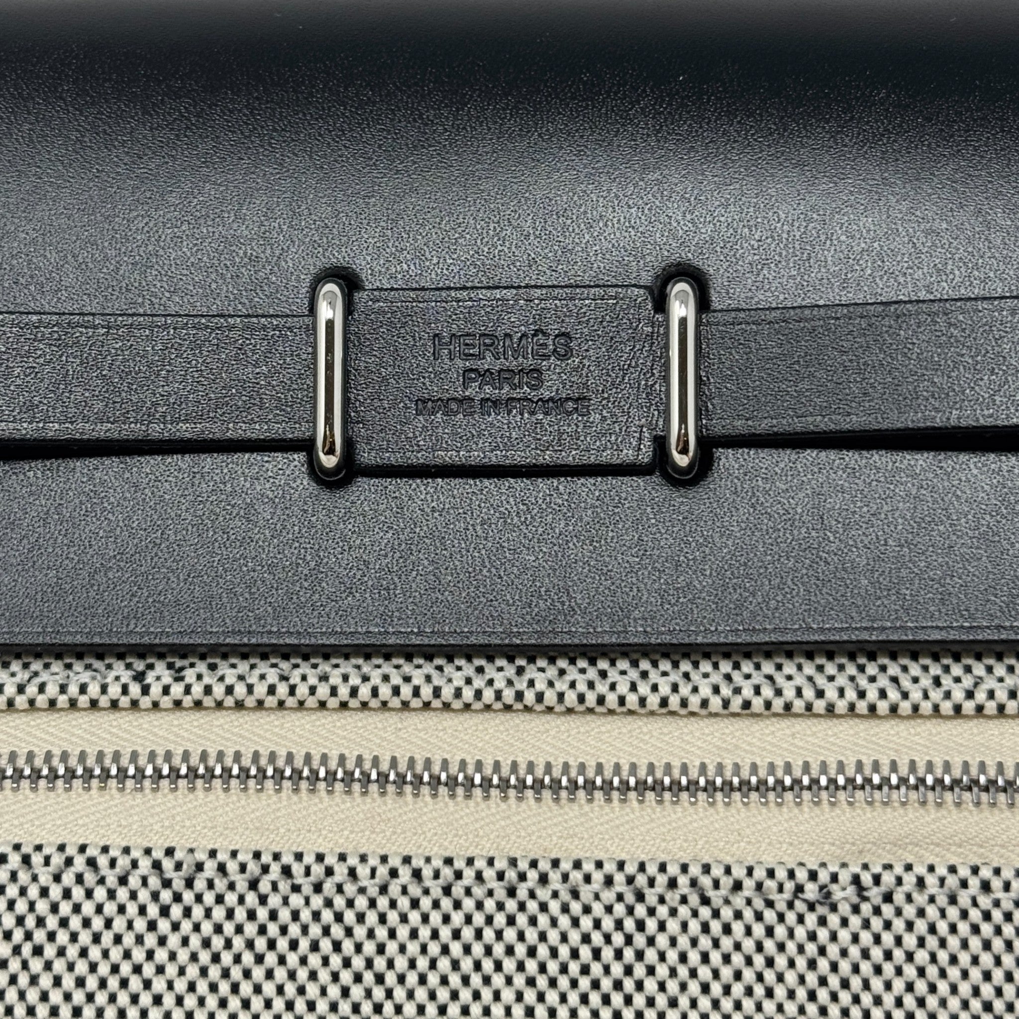 Hermes Ecru Canvas Mini Herbag