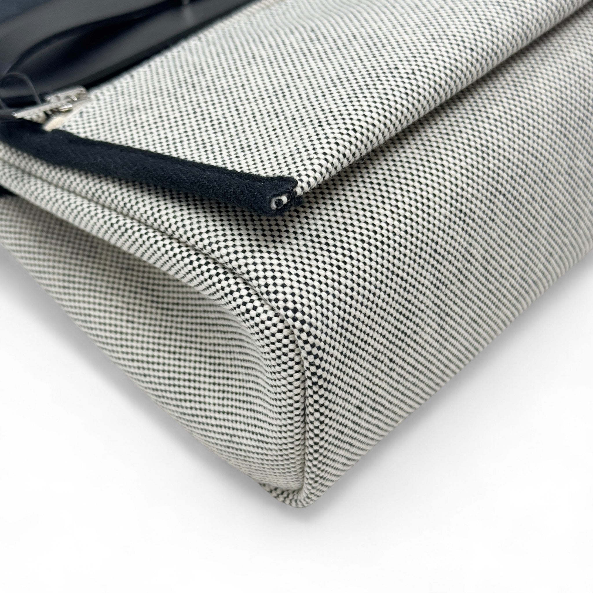 Hermes Ecru Canvas Mini Herbag