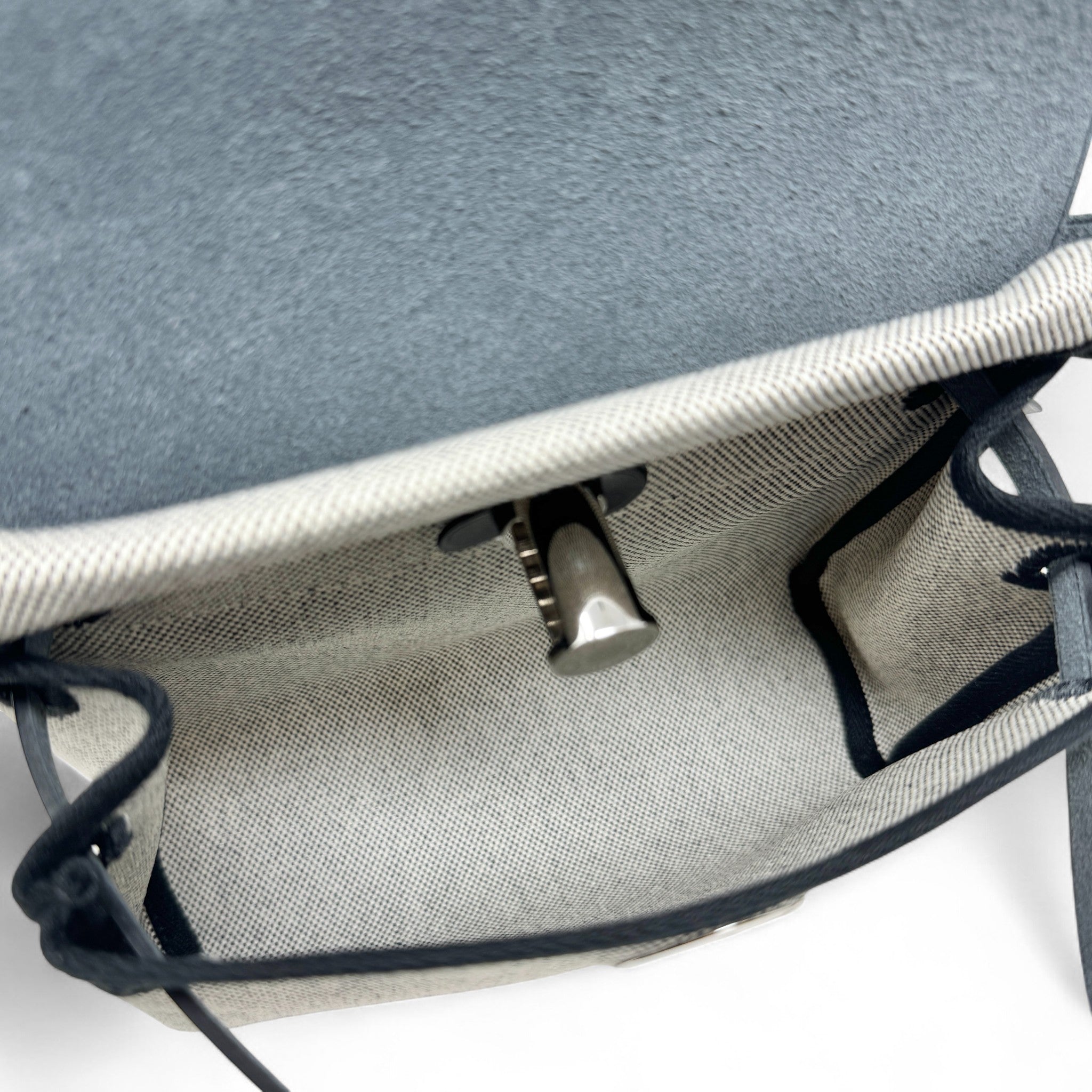 Hermes Ecru Canvas Mini Herbag