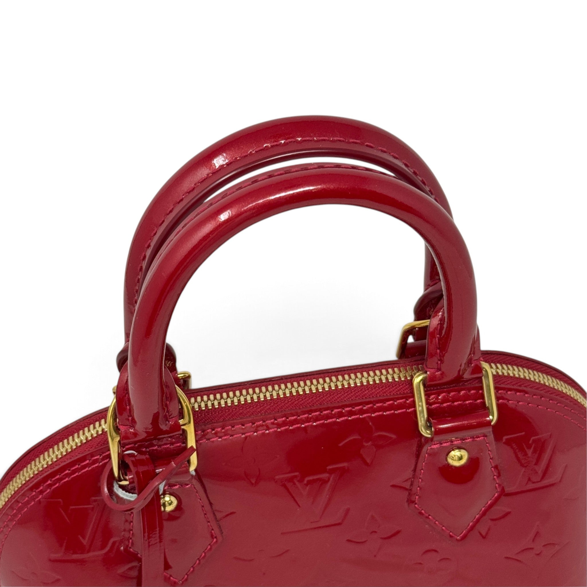 Louis Vuitton Red Monogram Vernis Alma BB