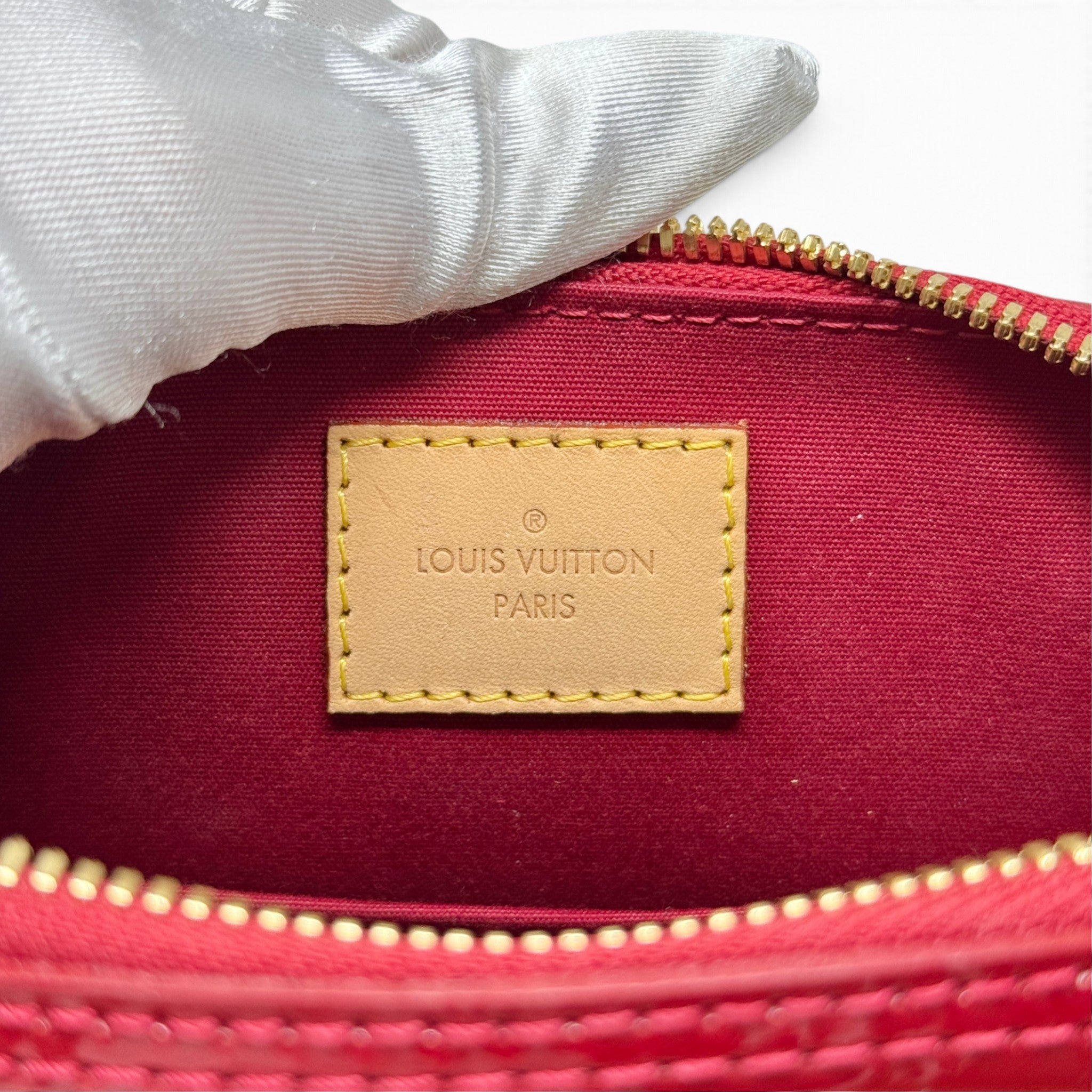 Louis Vuitton Red Monogram Vernis Alma BB