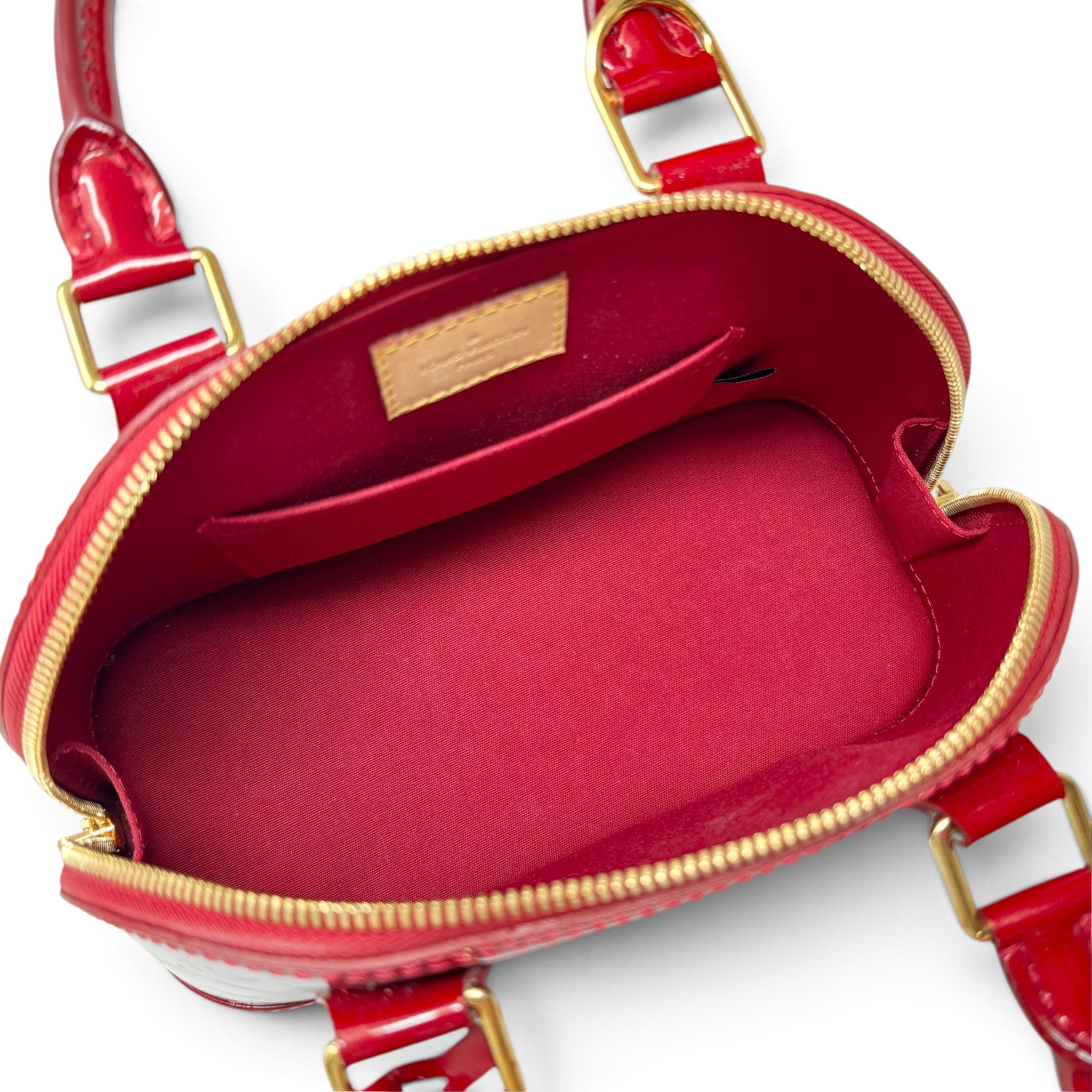 Louis Vuitton Red Monogram Vernis Alma BB
