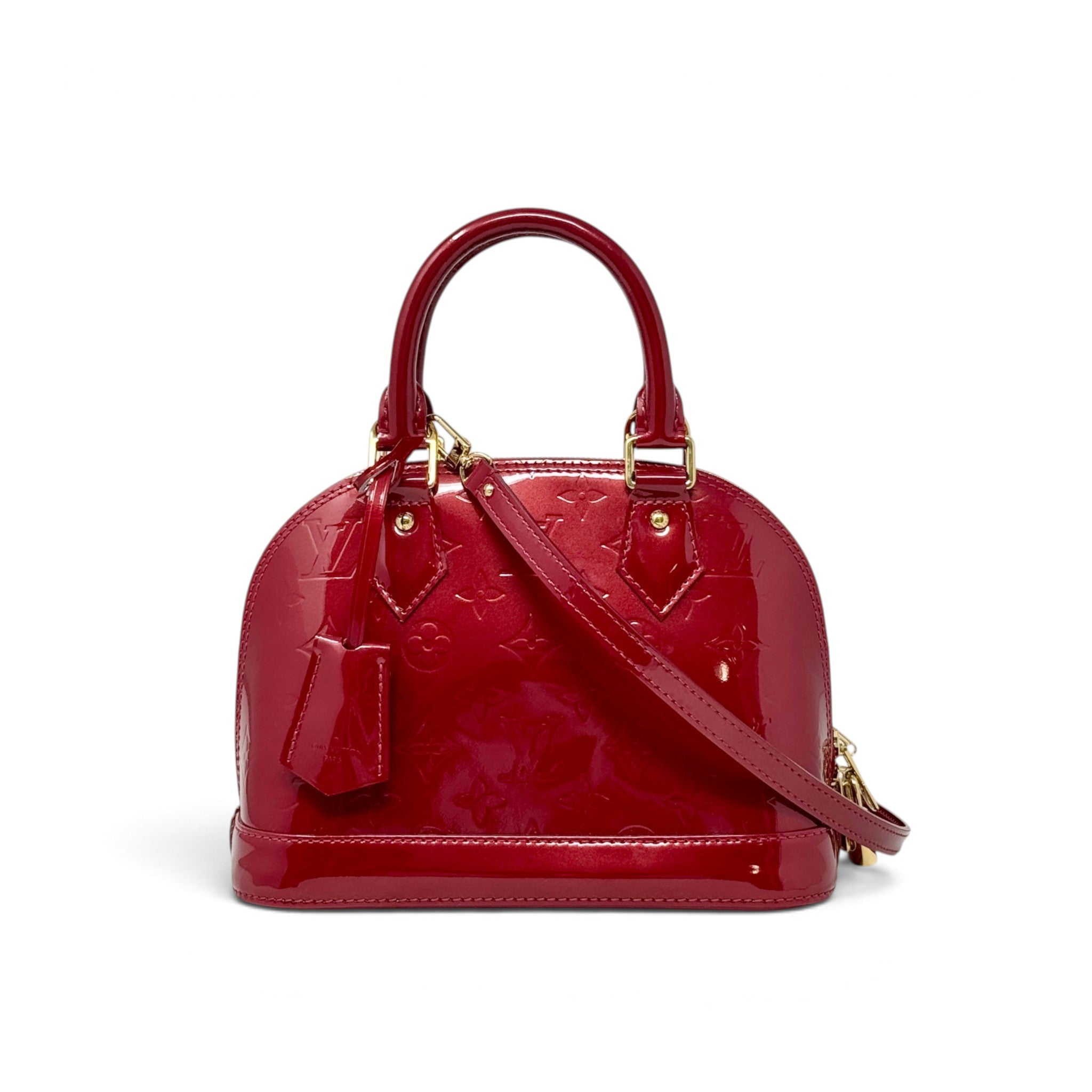 Louis Vuitton Red Monogram Vernis Alma BB