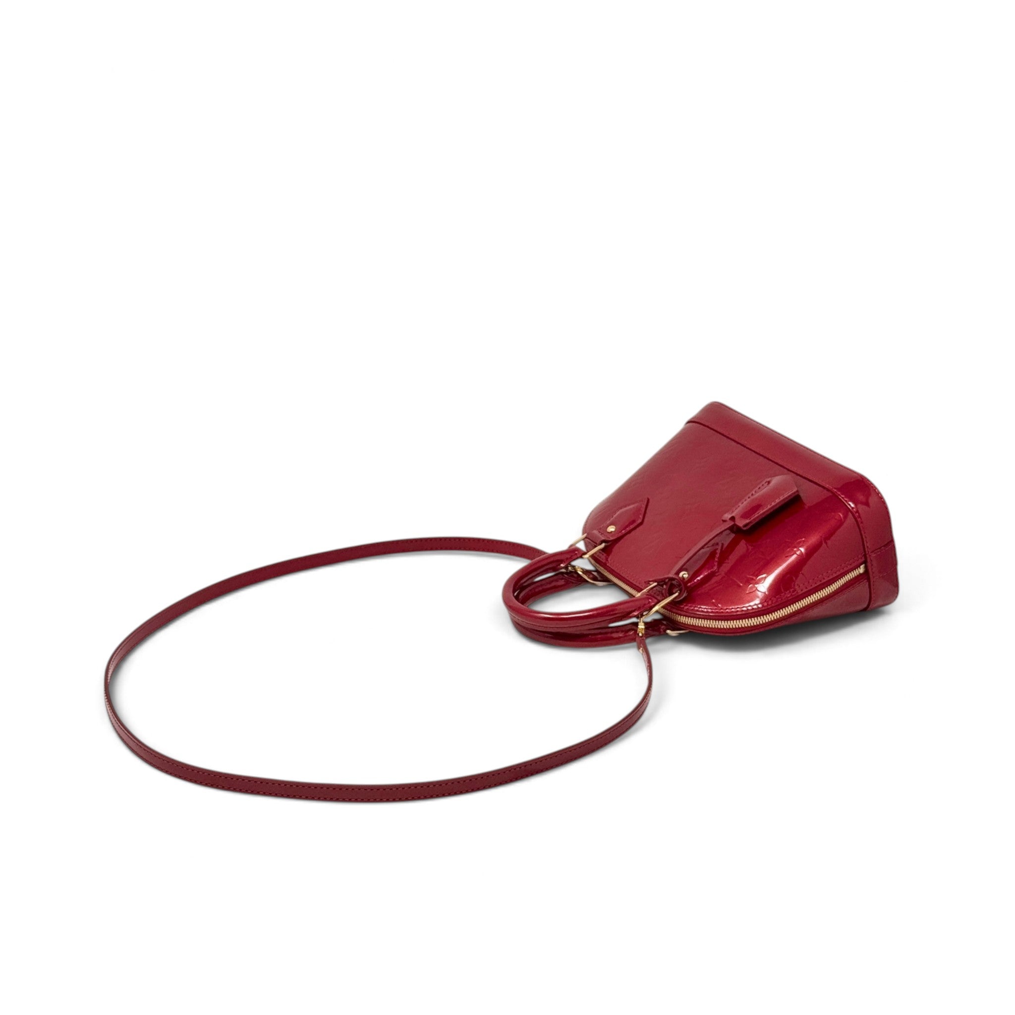 Louis Vuitton Red Monogram Vernis Alma BB