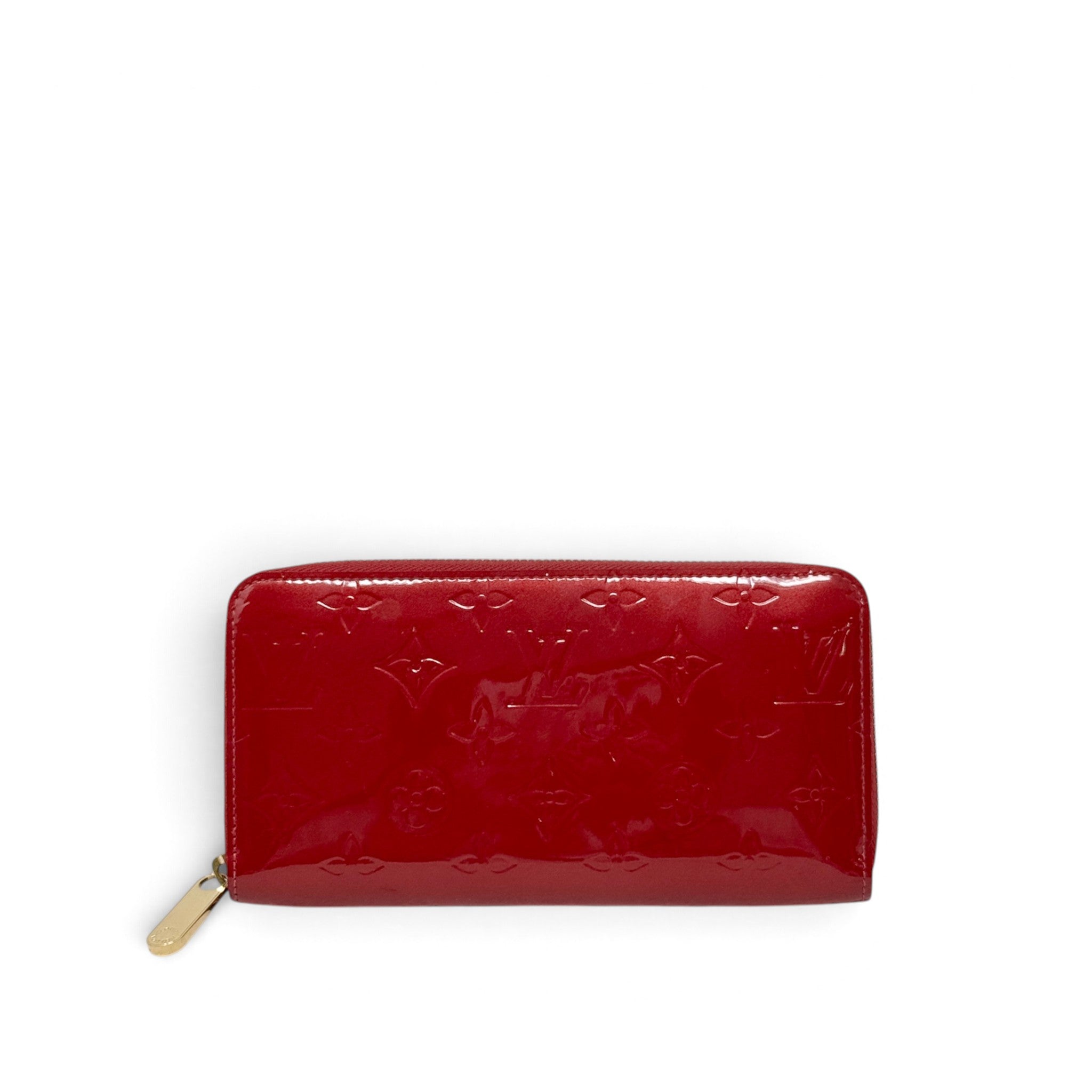 Louis Vuitton Red Monogram Vernis Zippy Wallet